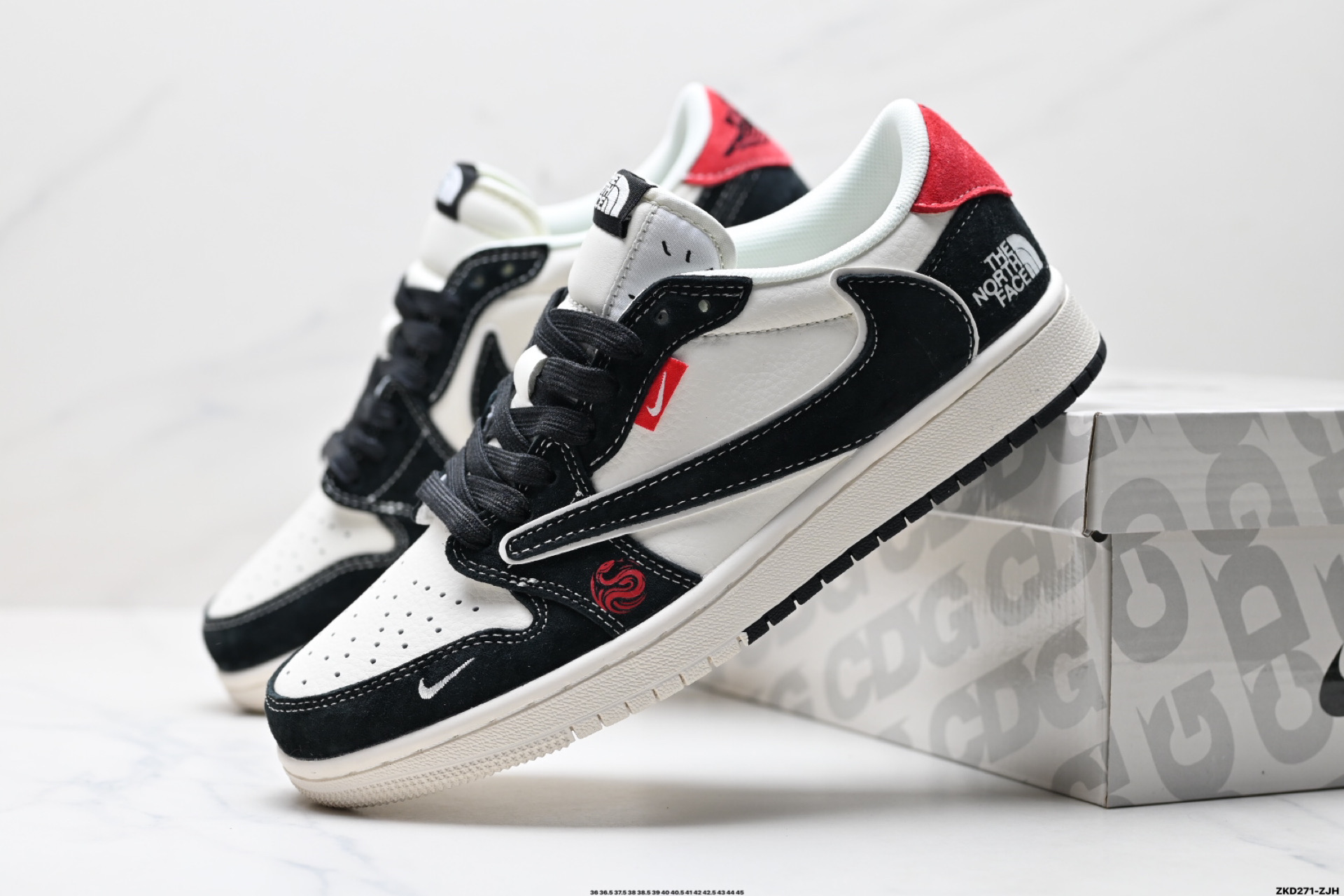 AJ1倒勾Travis Scott x Air Jordan 1 ” Reverse Mocha “ AJ1乔1 TS 闪电 联名倒钩 低帮文化篮球鞋  SJ2068-146