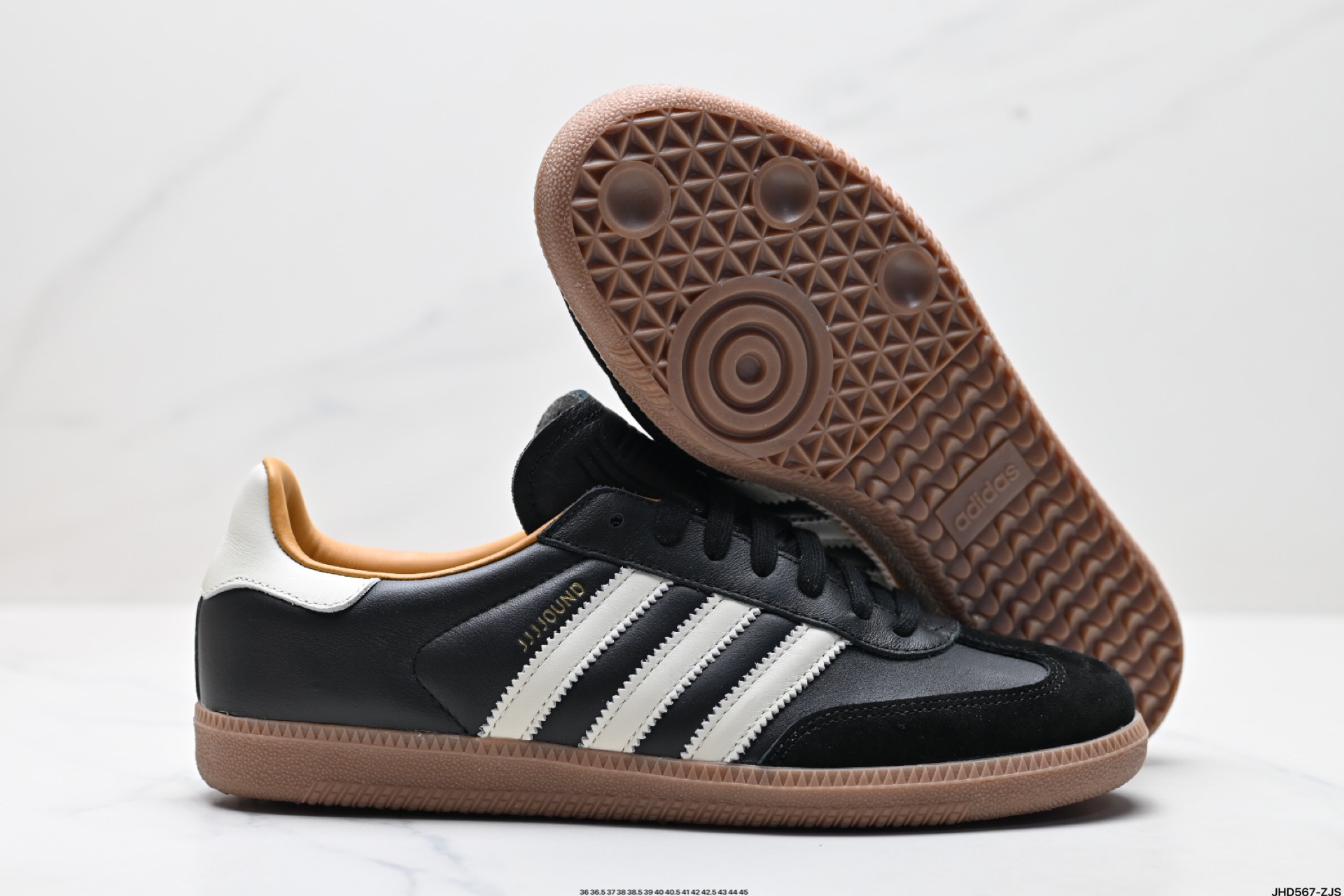 阿迪达斯三叶草Adidas Originals Samba Mig JJJJound 桑巴舞系列绅士德训足球风百搭低帮休闲运动板鞋  ID8708