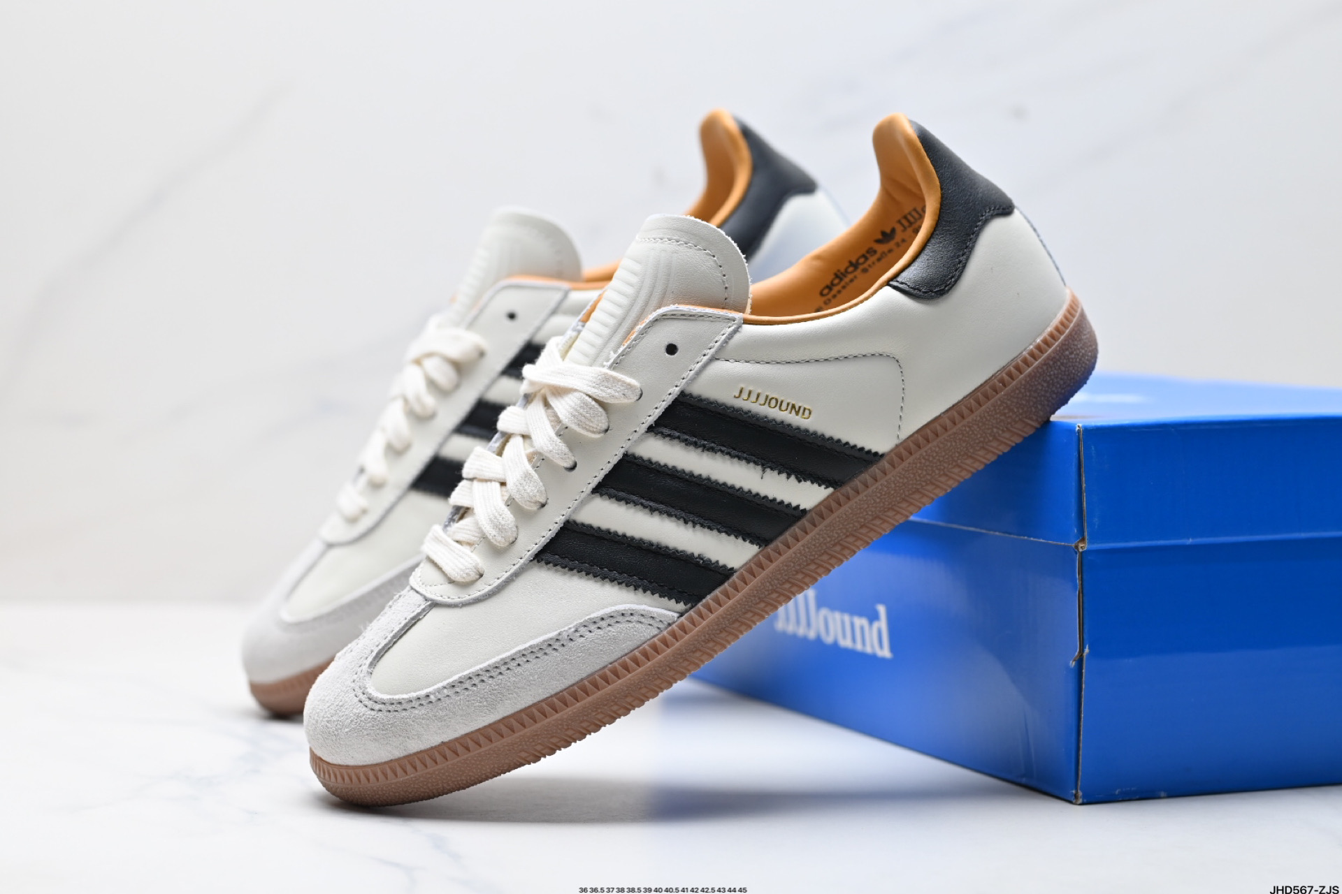 阿迪达斯三叶草Adidas Originals Samba Mig JJJJound 桑巴舞系列绅士德训足球风百搭低帮休闲运动板鞋  ID8708