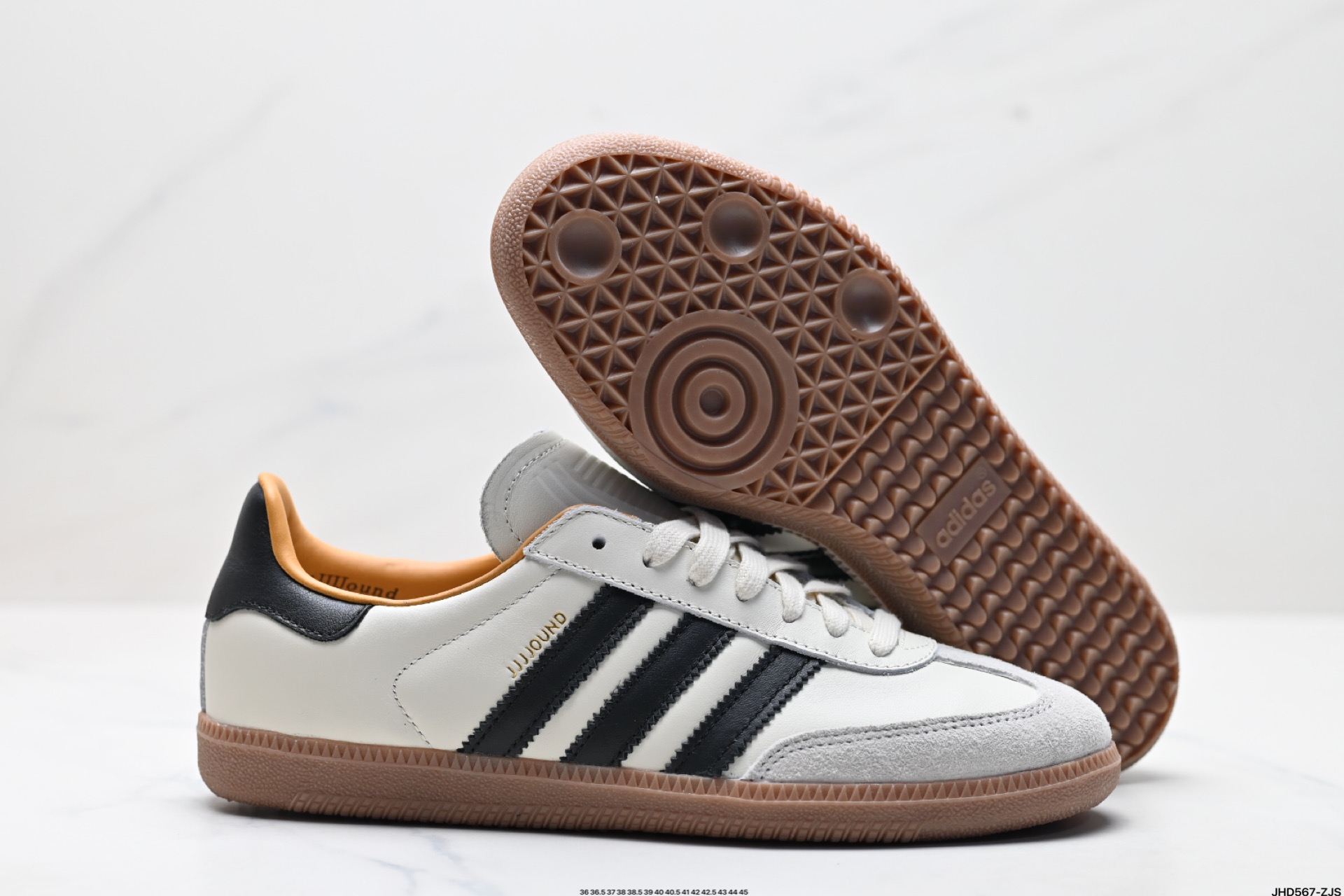 阿迪达斯三叶草Adidas Originals Samba Mig JJJJound 桑巴舞系列绅士德训足球风百搭低帮休闲运动板鞋  ID8708