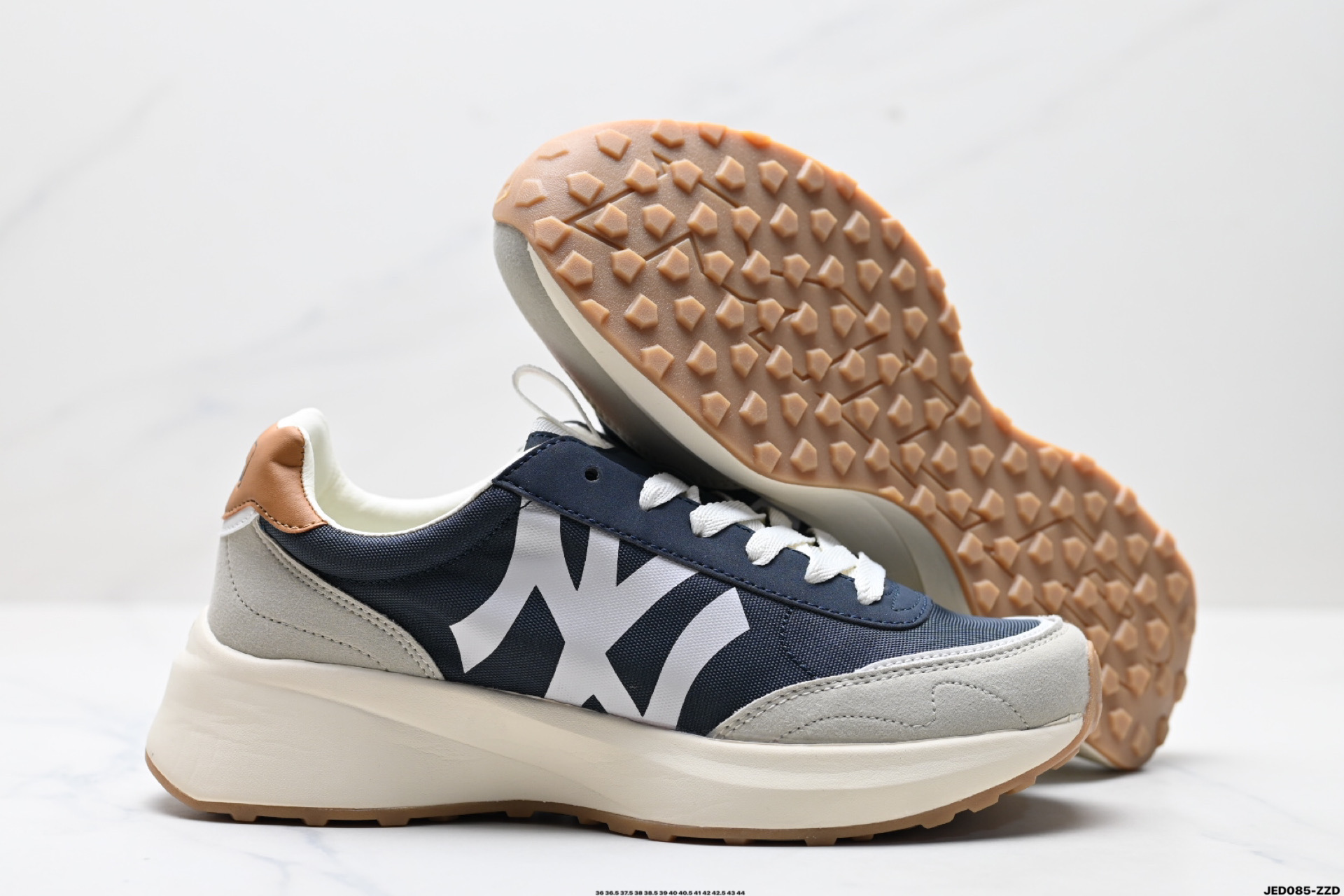 MLB Chunky Jogger 织物皮革 舒适百搭 减震防滑耐磨低帮 老爹鞋 3ASXX112N