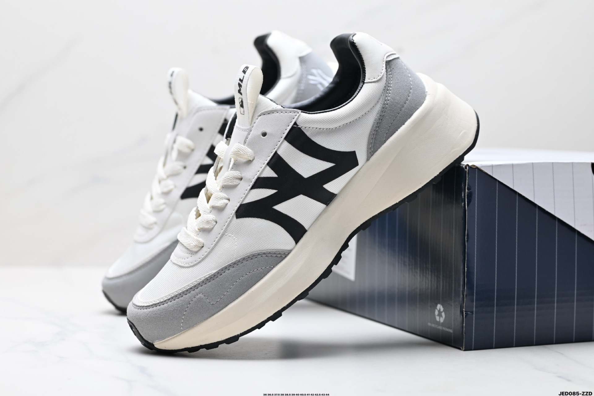 MLB Chunky Jogger 织物皮革 舒适百搭 减震防滑耐磨低帮 老爹鞋 3ASXX112N