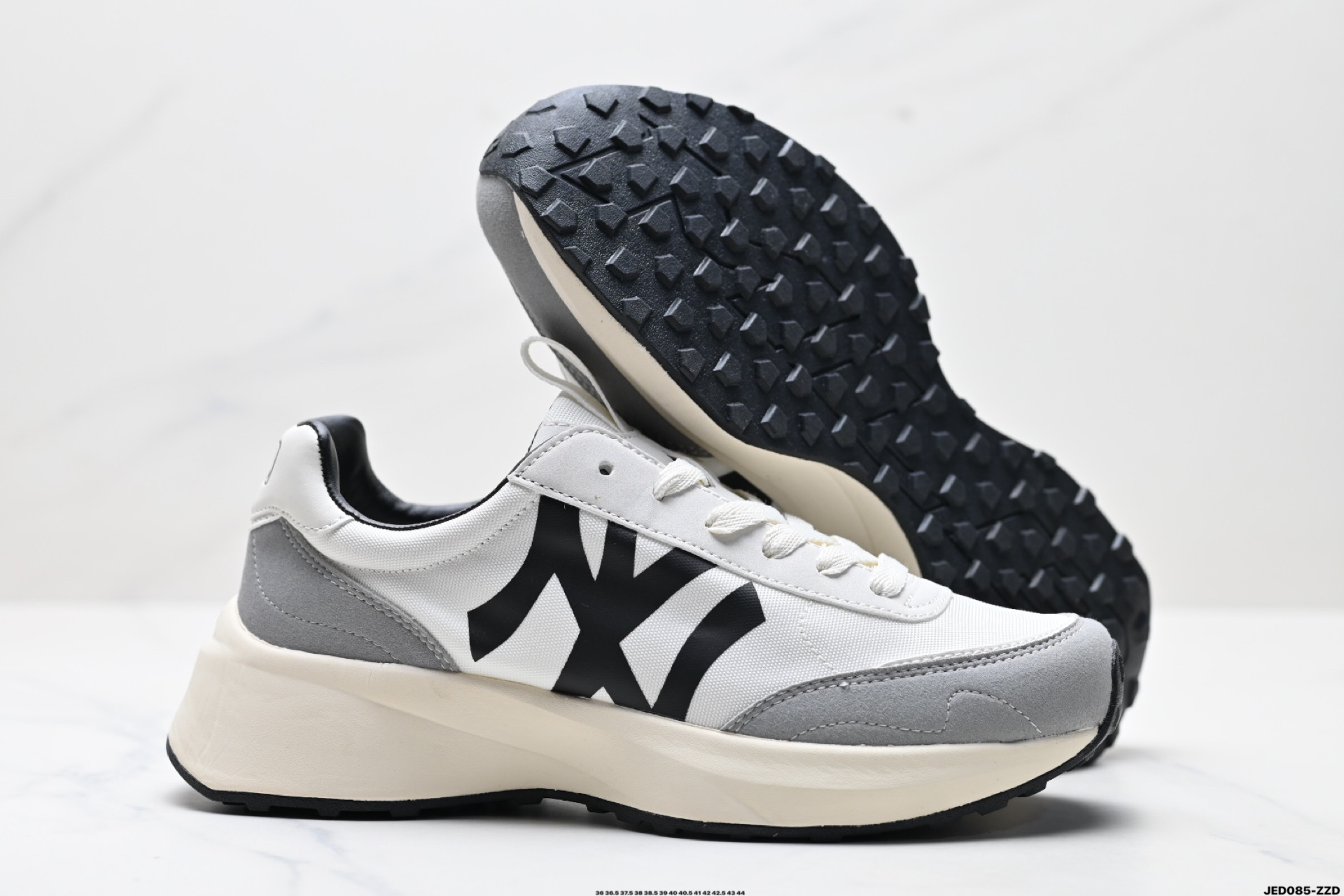 MLB Chunky Jogger 织物皮革 舒适百搭 减震防滑耐磨低帮 老爹鞋 3ASXX112N