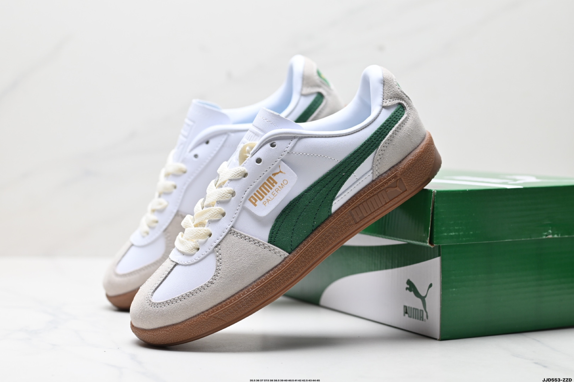 Puma Palermo Vintage复古单品 彪马 防滑耐磨低帮德训板鞋 389853-02