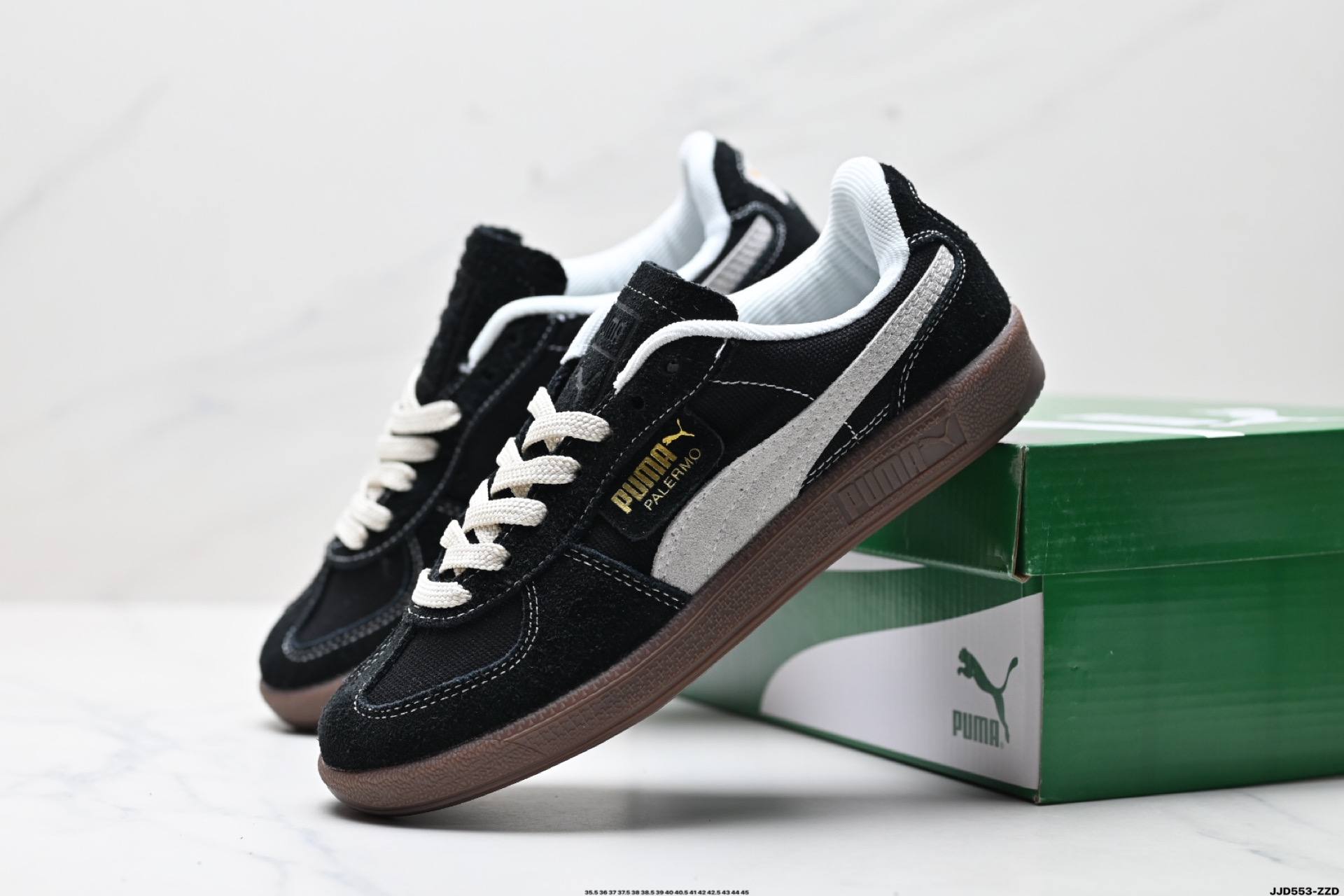 Puma Palermo Vintage复古单品 彪马 防滑耐磨低帮德训板鞋 389853-02