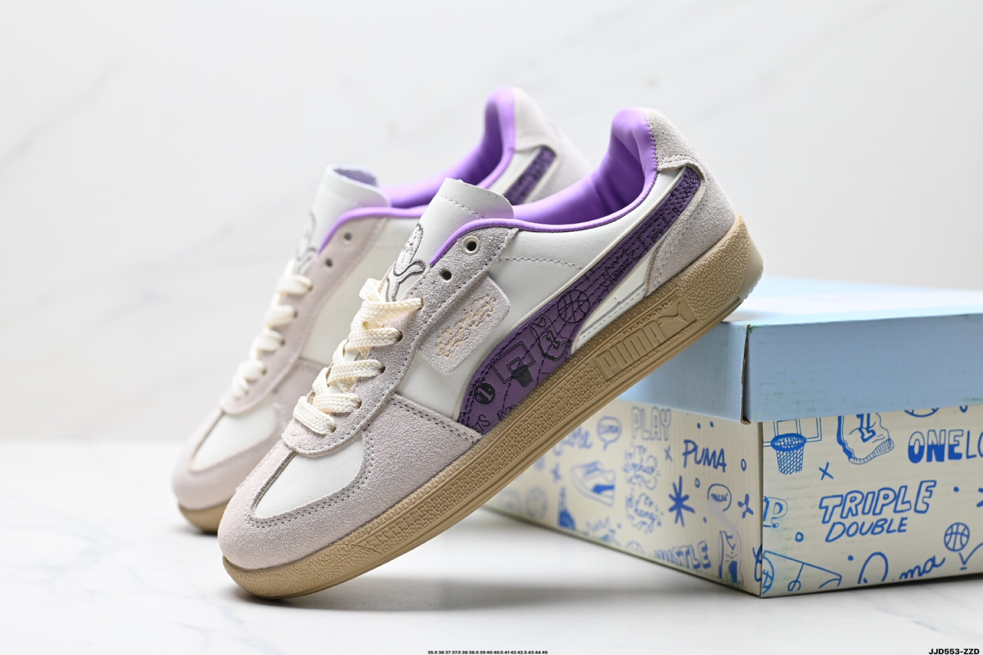 Puma Palermo Vintage复古单品 彪马 防滑耐磨低帮德训板鞋 389853-02