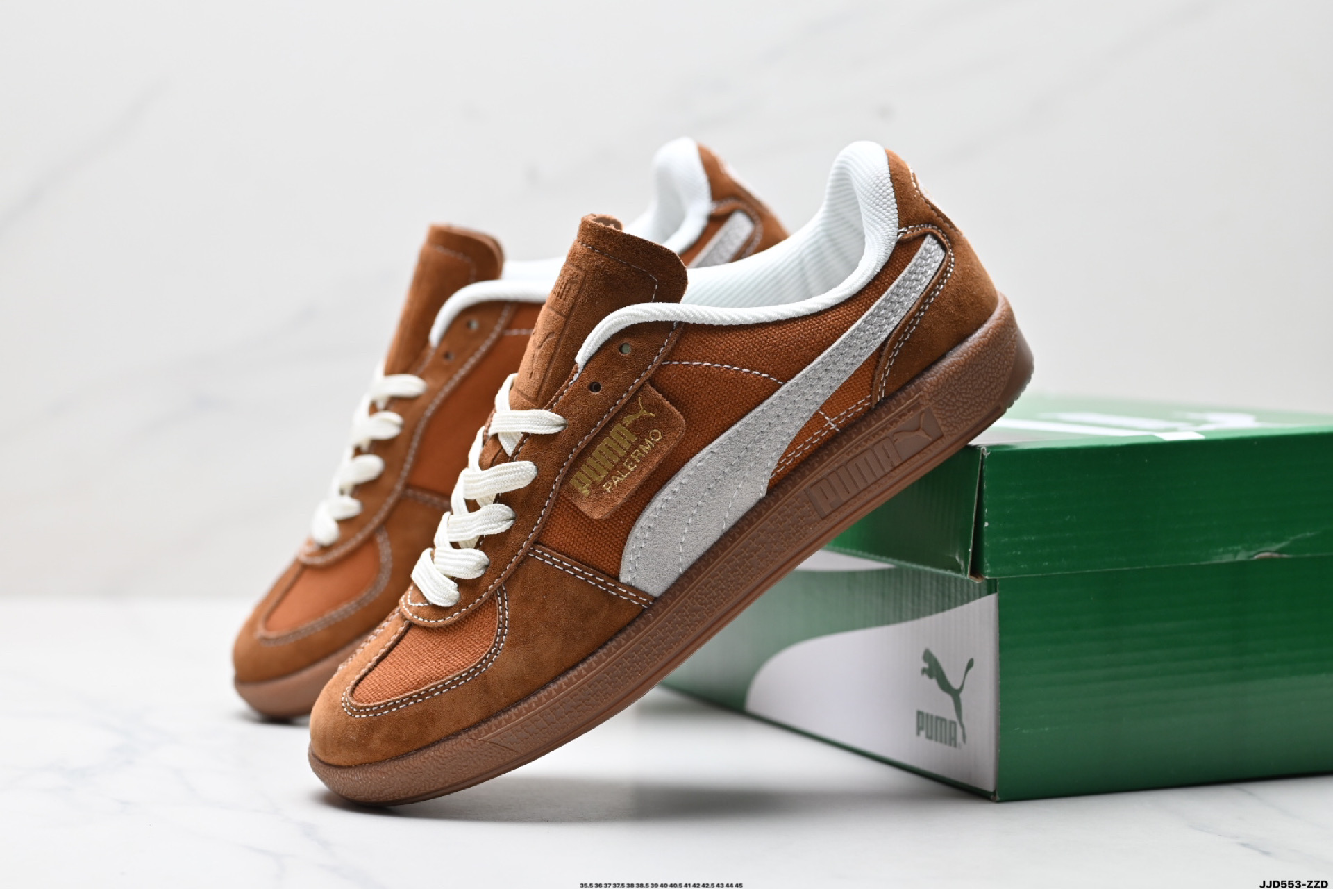 Puma Palermo Vintage复古单品 彪马 防滑耐磨低帮德训板鞋 389853-02