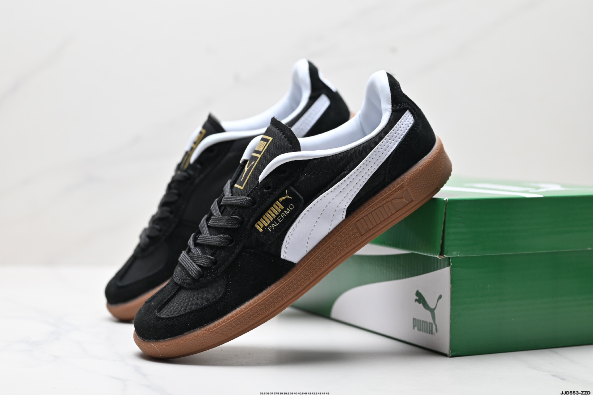 Puma Palermo Vintage复古单品 彪马 防滑耐磨低帮德训板鞋 389853-02