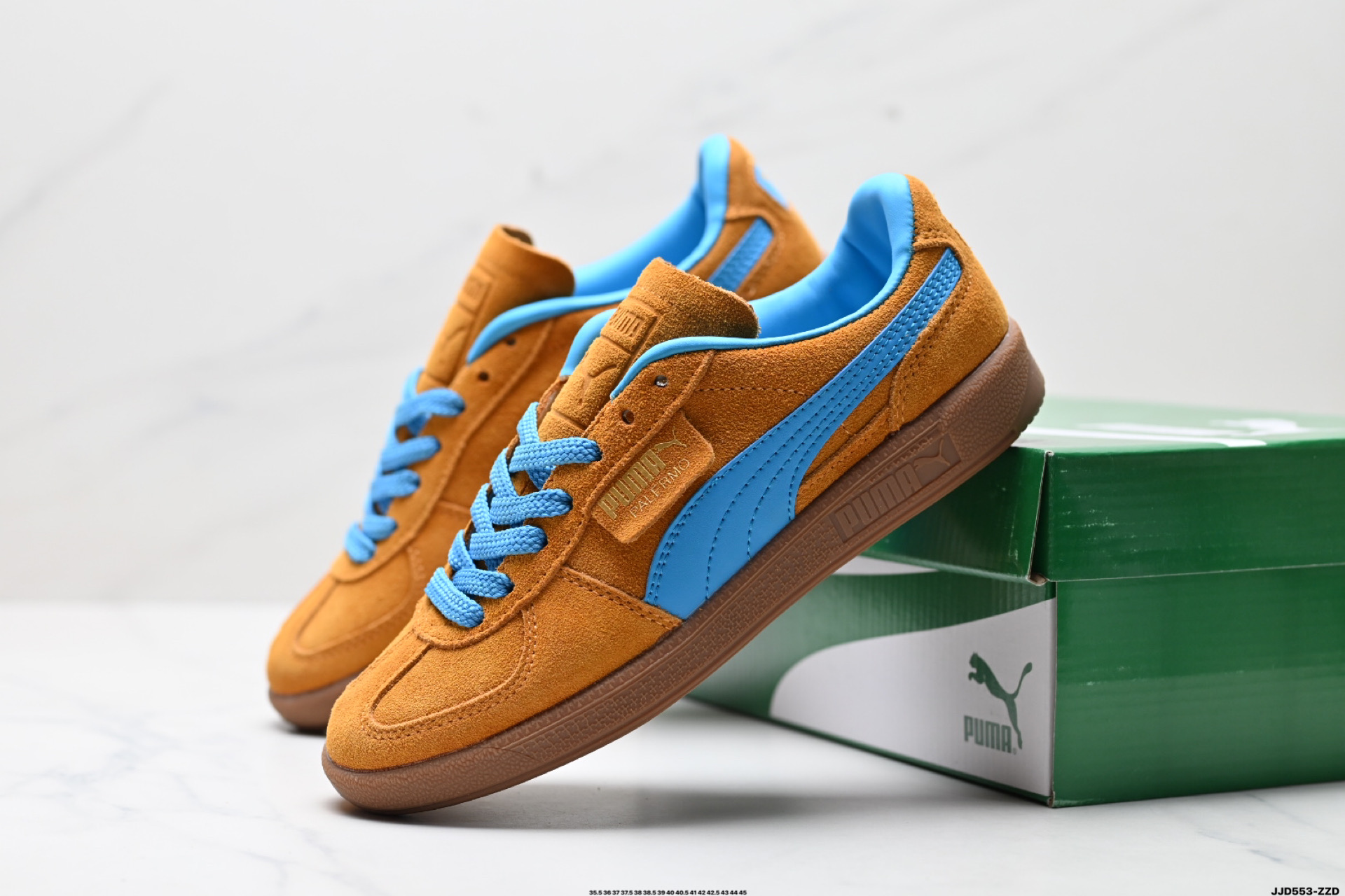 Puma Palermo Vintage复古单品 彪马 防滑耐磨低帮德训板鞋 389853-02