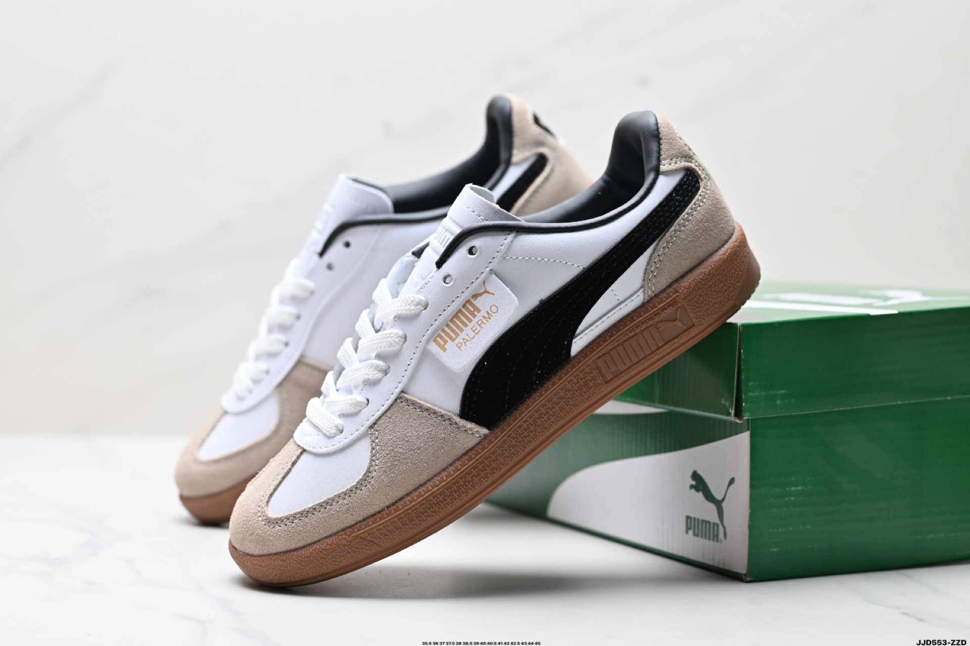 Puma Palermo Vintage复古单品 彪马 防滑耐磨低帮德训板鞋 389853-02