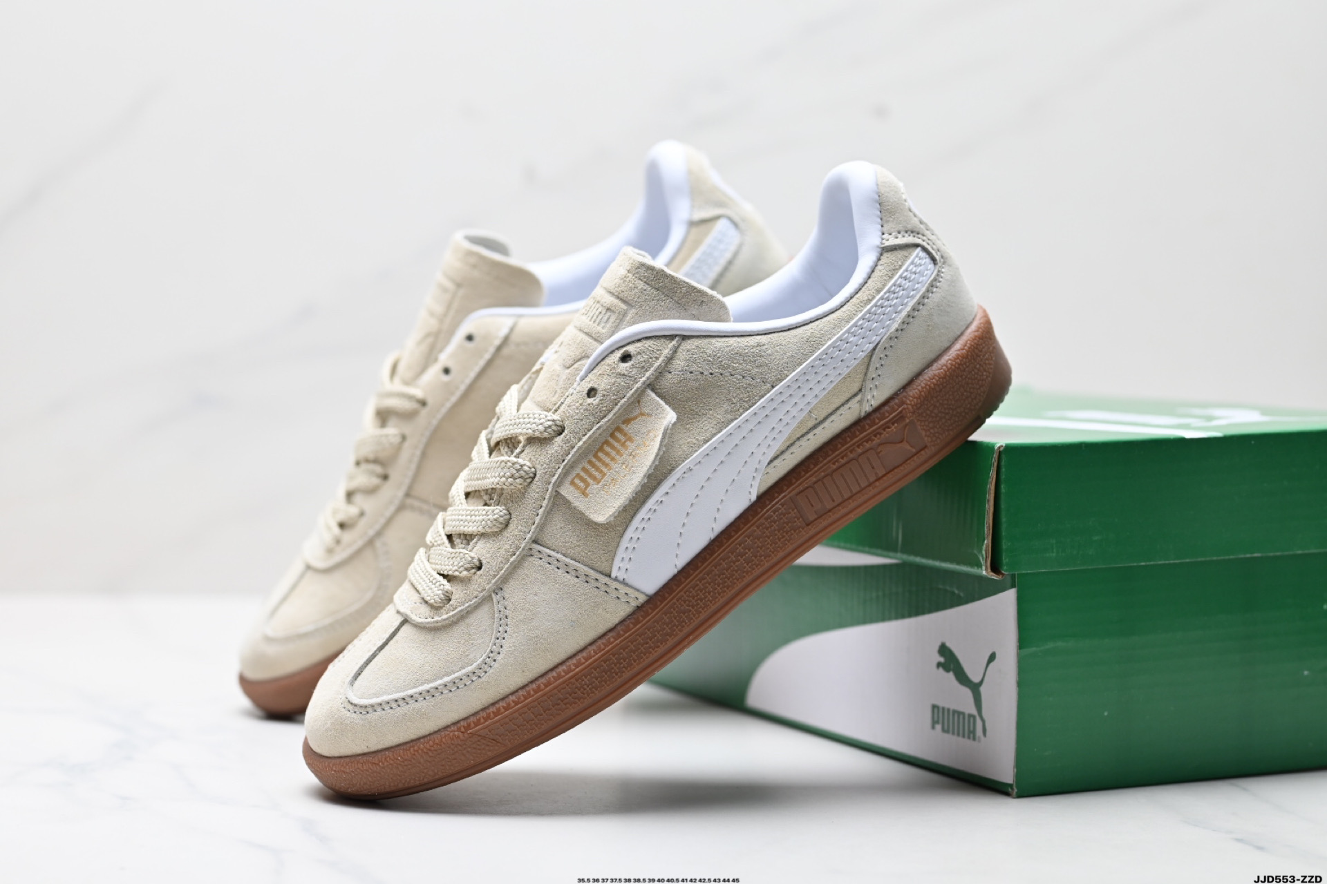 Puma Palermo Vintage复古单品 彪马 防滑耐磨低帮德训板鞋 389853-02