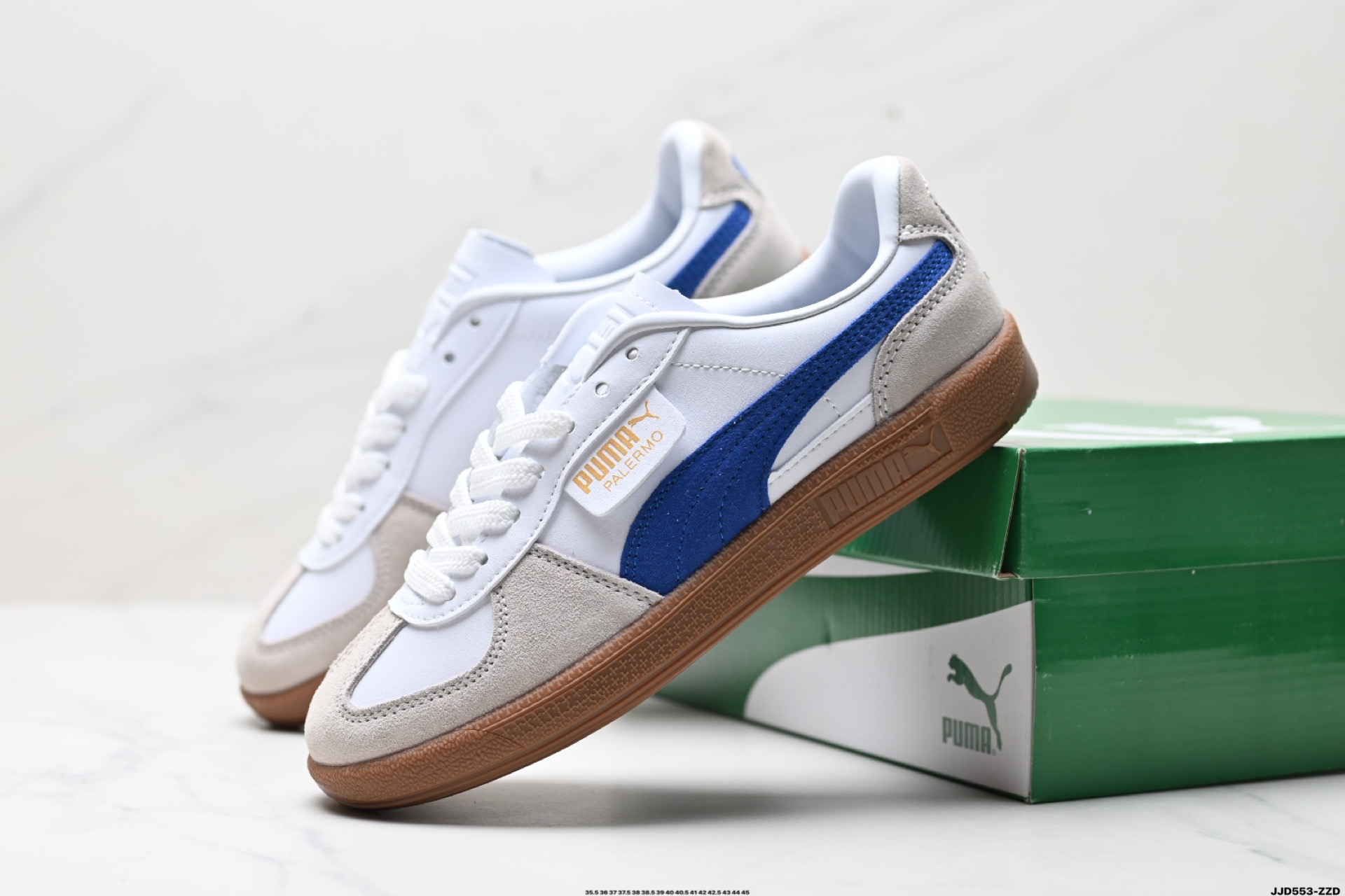 Puma Palermo Vintage复古单品 彪马 防滑耐磨低帮德训板鞋 389853-02
