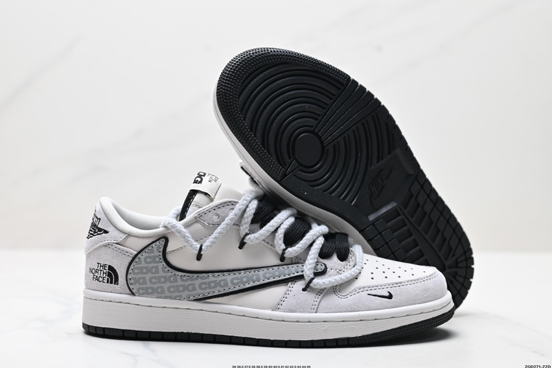 AJ1倒勾Travis Scott x Air Jordan 1 ” Reverse Mocha “ AJ1乔1 TS 闪电 联名倒钩 低帮文化篮球鞋  XX3318-516