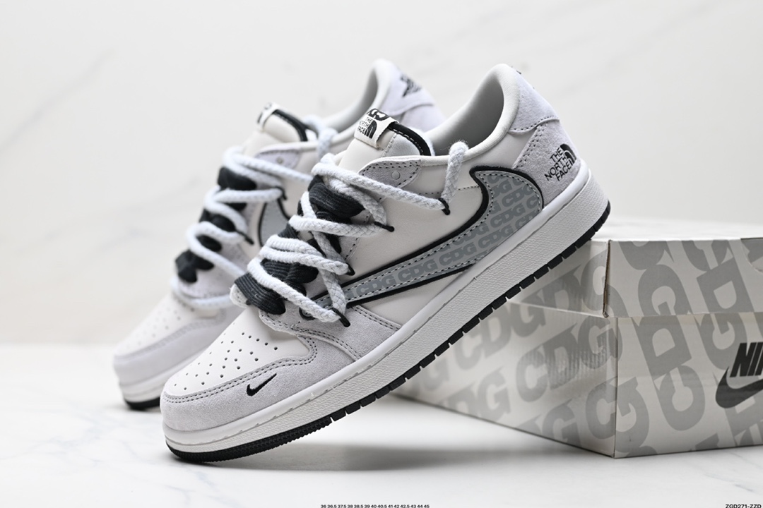 AJ1倒勾Travis Scott x Air Jordan 1 ” Reverse Mocha “ AJ1乔1 TS 闪电 联名倒钩 低帮文化篮球鞋  XX3318-516