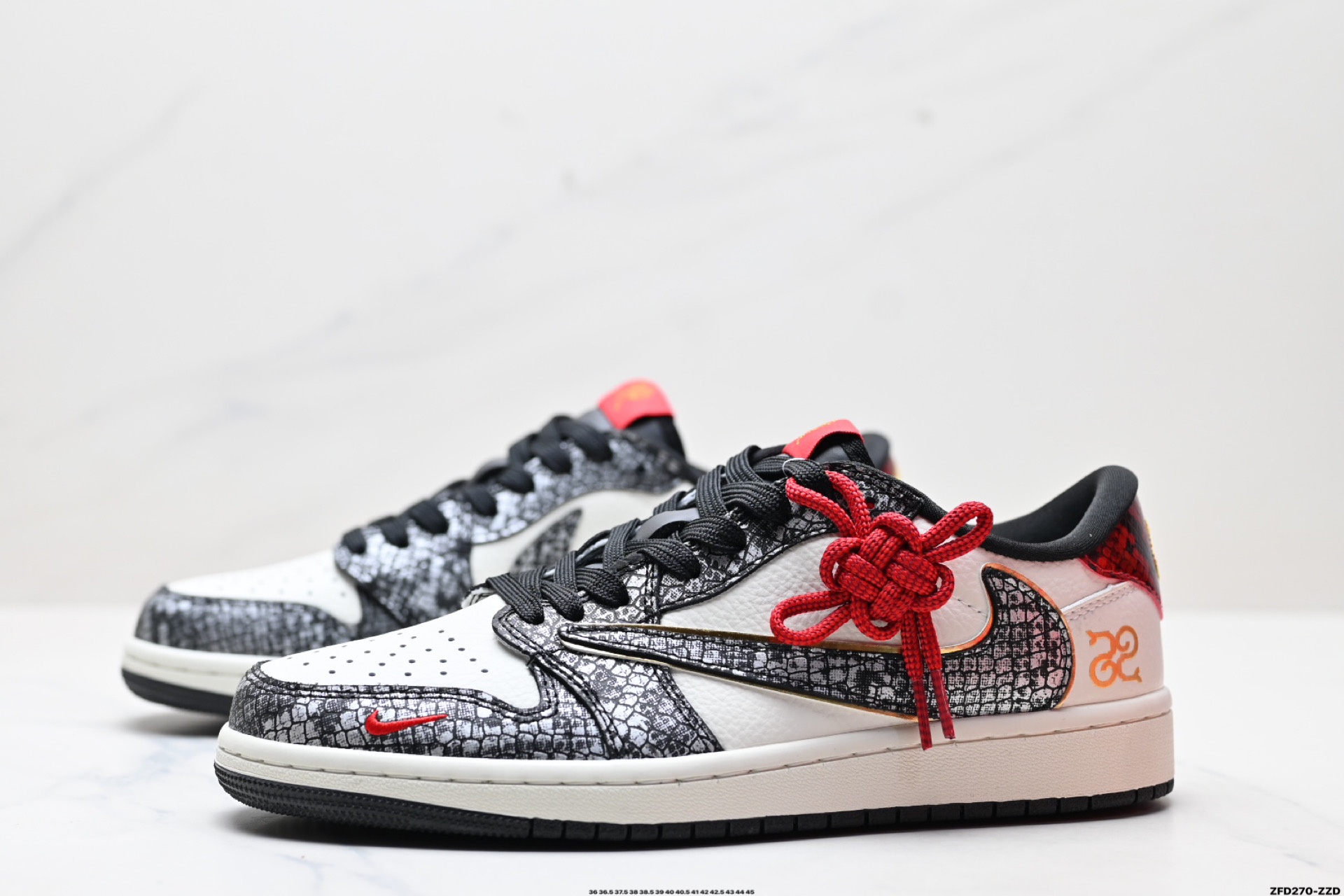 AJ1倒勾Travis Scott x Air Jordan 1 ” Reverse Mocha “ AJ1乔1 TS 闪电 联名倒钩 低帮文化篮球鞋  CH6336-023