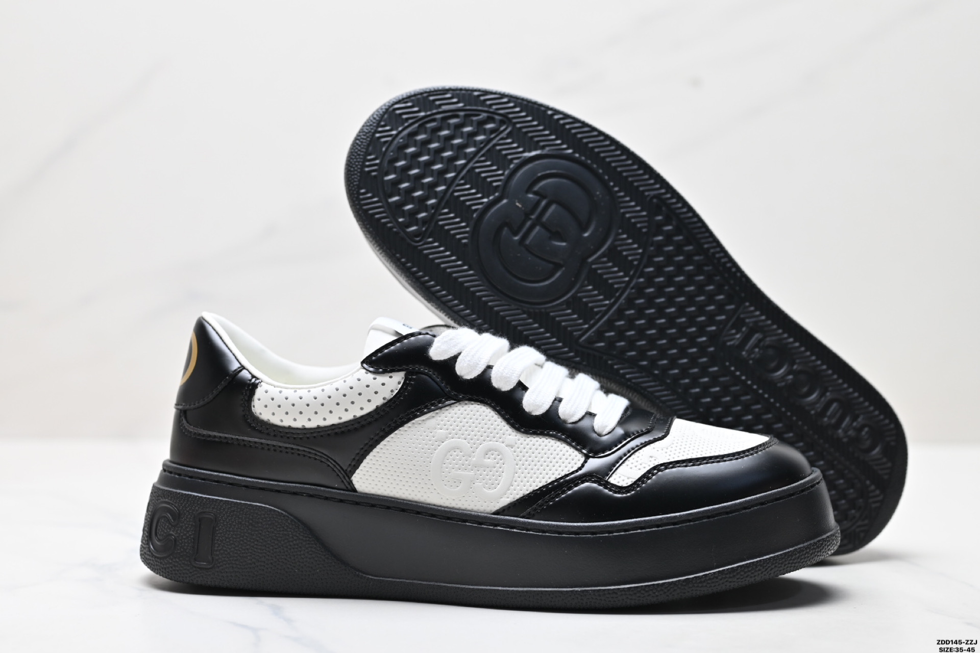 GUCCI古驰 Chunky B 饼干鞋低帮 时尚板鞋  675619 5ZXCO 9580