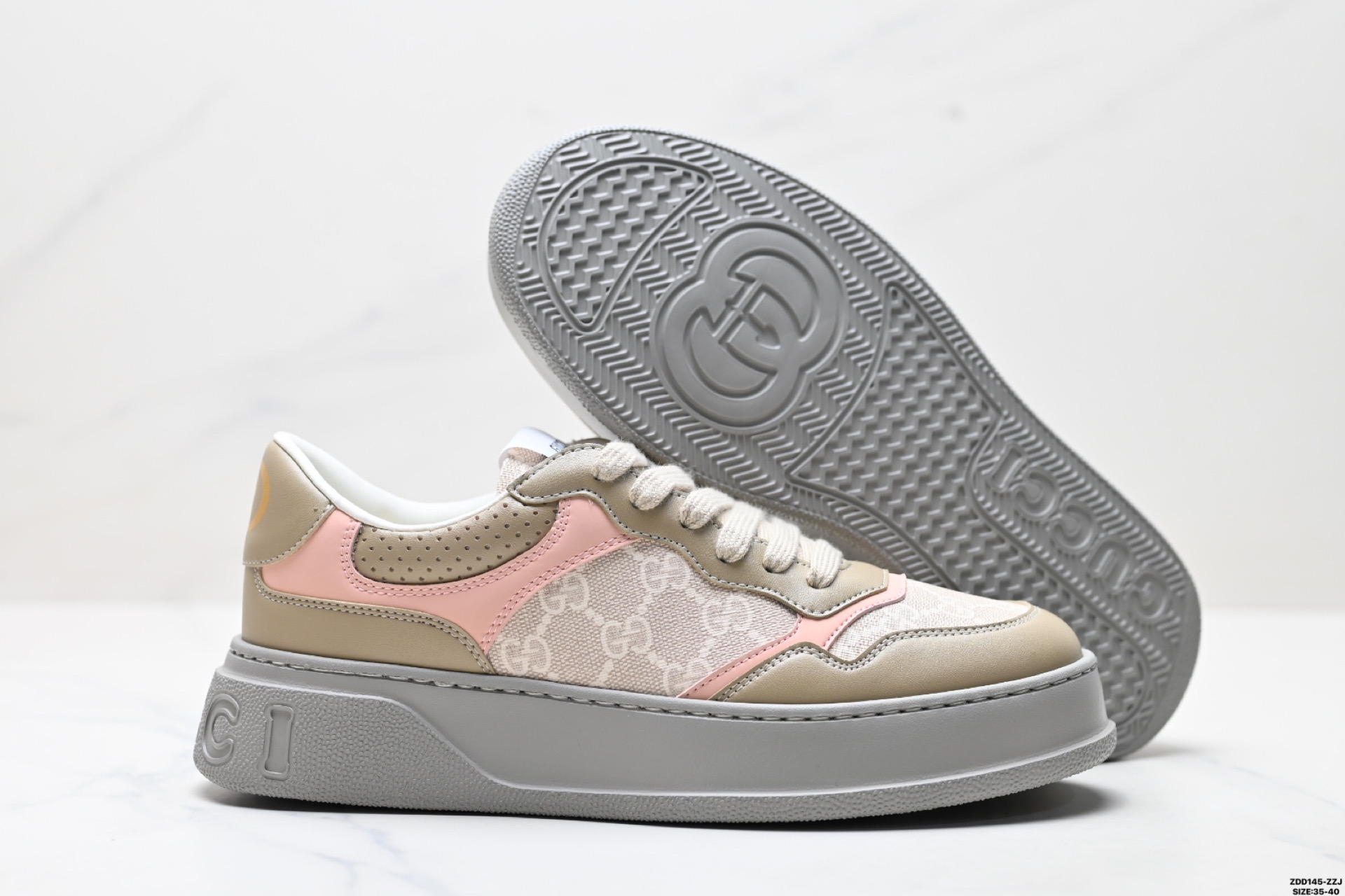 GUCCI古驰 Chunky B 饼干鞋低帮 时尚板鞋  675619 5ZXCO 9580