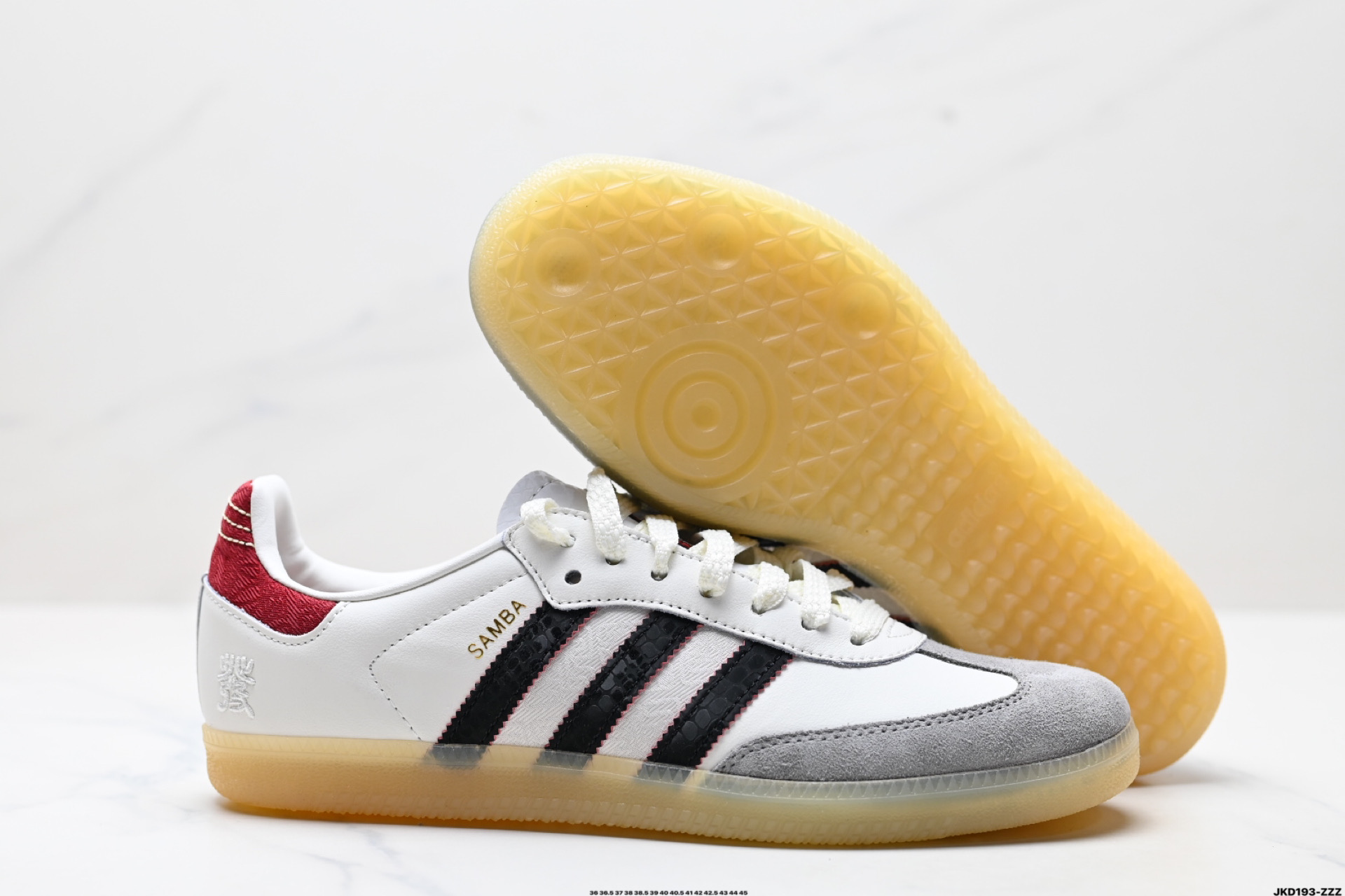 Adidas Originals Samba OG阿迪达斯三叶草休闲鞋男鞋女鞋蛇年限定款新年款经典运动鞋德训鞋  JQ5976