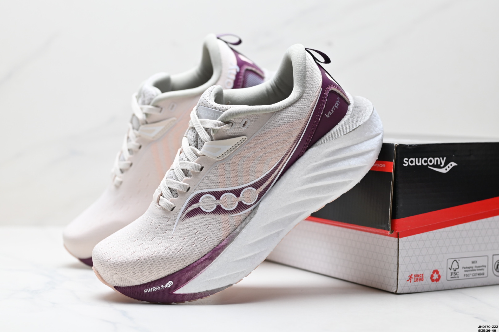 Saucony TRIUMPH 22 索康尼胜利 旗舰级缓震 慢跑减震透气 低帮训练跑步鞋 S20964-250