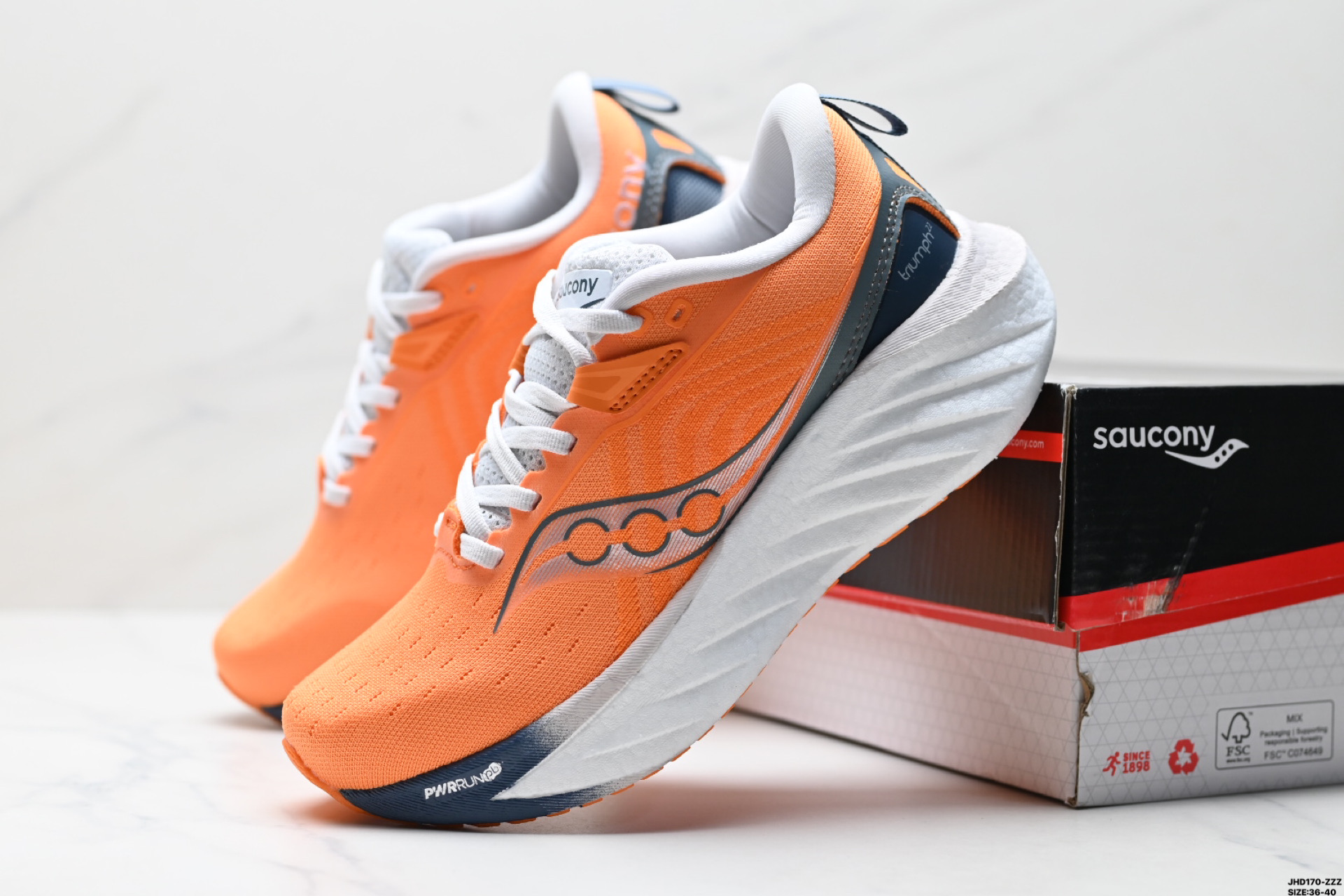 Saucony TRIUMPH 22 索康尼胜利 旗舰级缓震 慢跑减震透气 低帮训练跑步鞋 S20964-250
