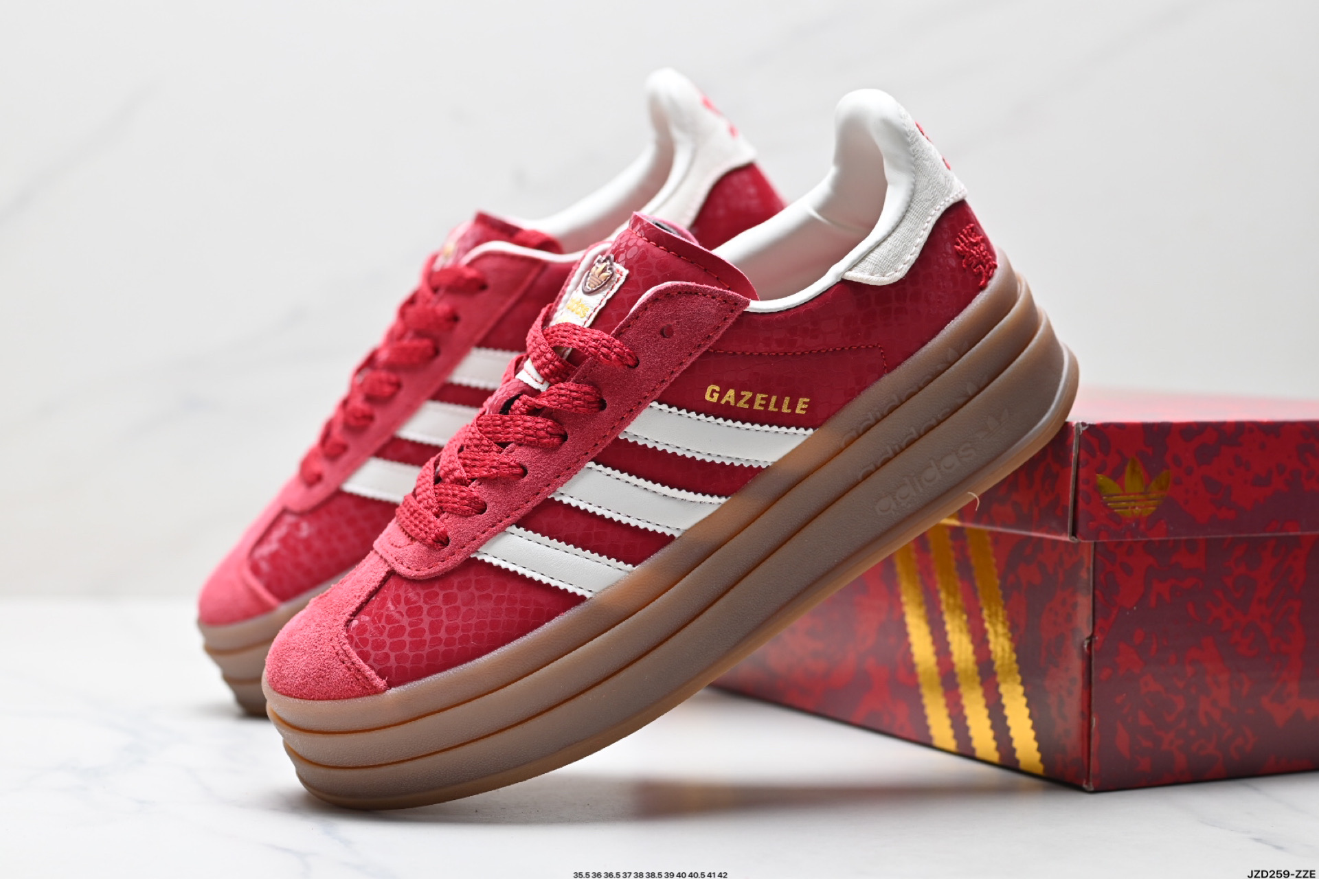 Adidas originals GAZELLE BOLD CNY 蛇年限定 高热新品 ”year ofsnake” 时尚百搭  JQ5977