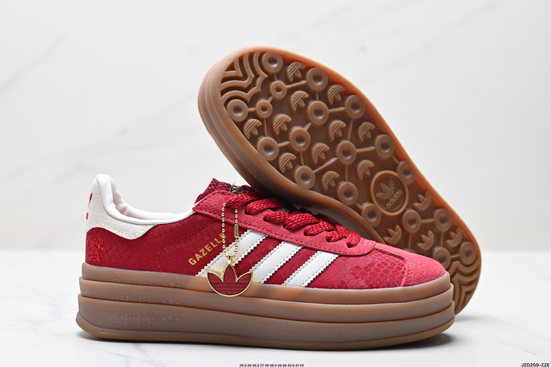 Adidas originals GAZELLE BOLD CNY 蛇年限定 高热新品 ”year ofsnake” 时尚百搭  JQ5977