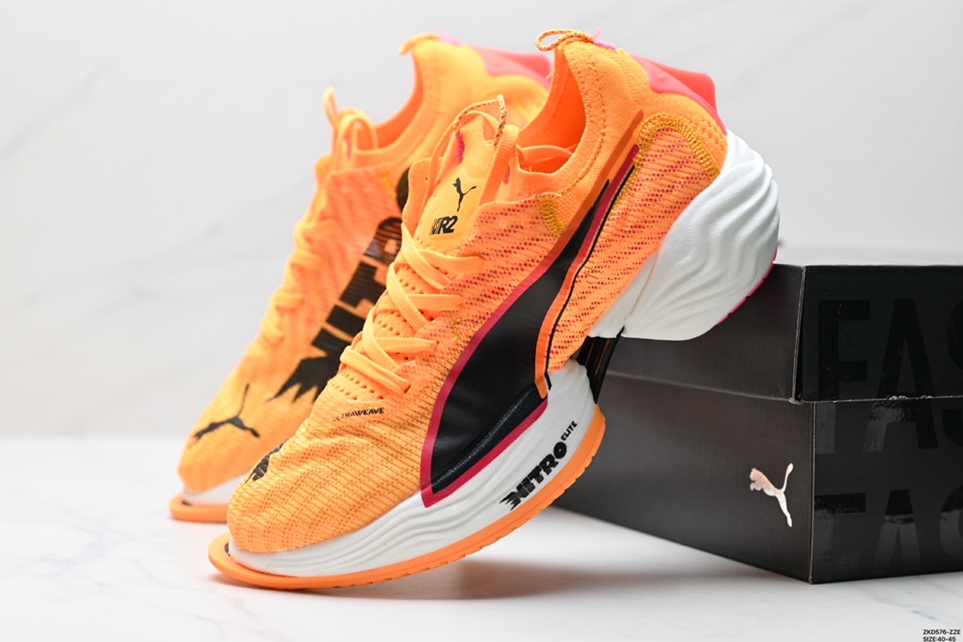 PUMA FAST-RB NITRO Elite LD彪马异爪 碳板纤维长距离竞速跑鞋  309828-03