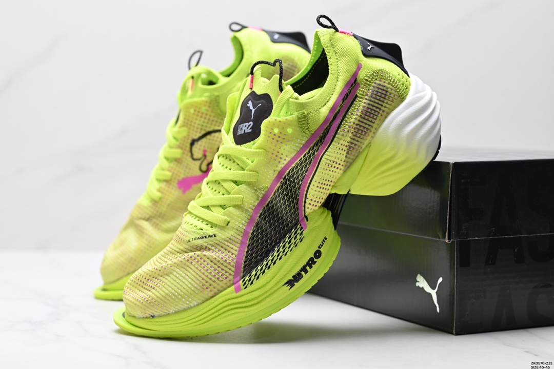 PUMA FAST-RB NITRO Elite LD彪马异爪 碳板纤维长距离竞速跑鞋  309828-03