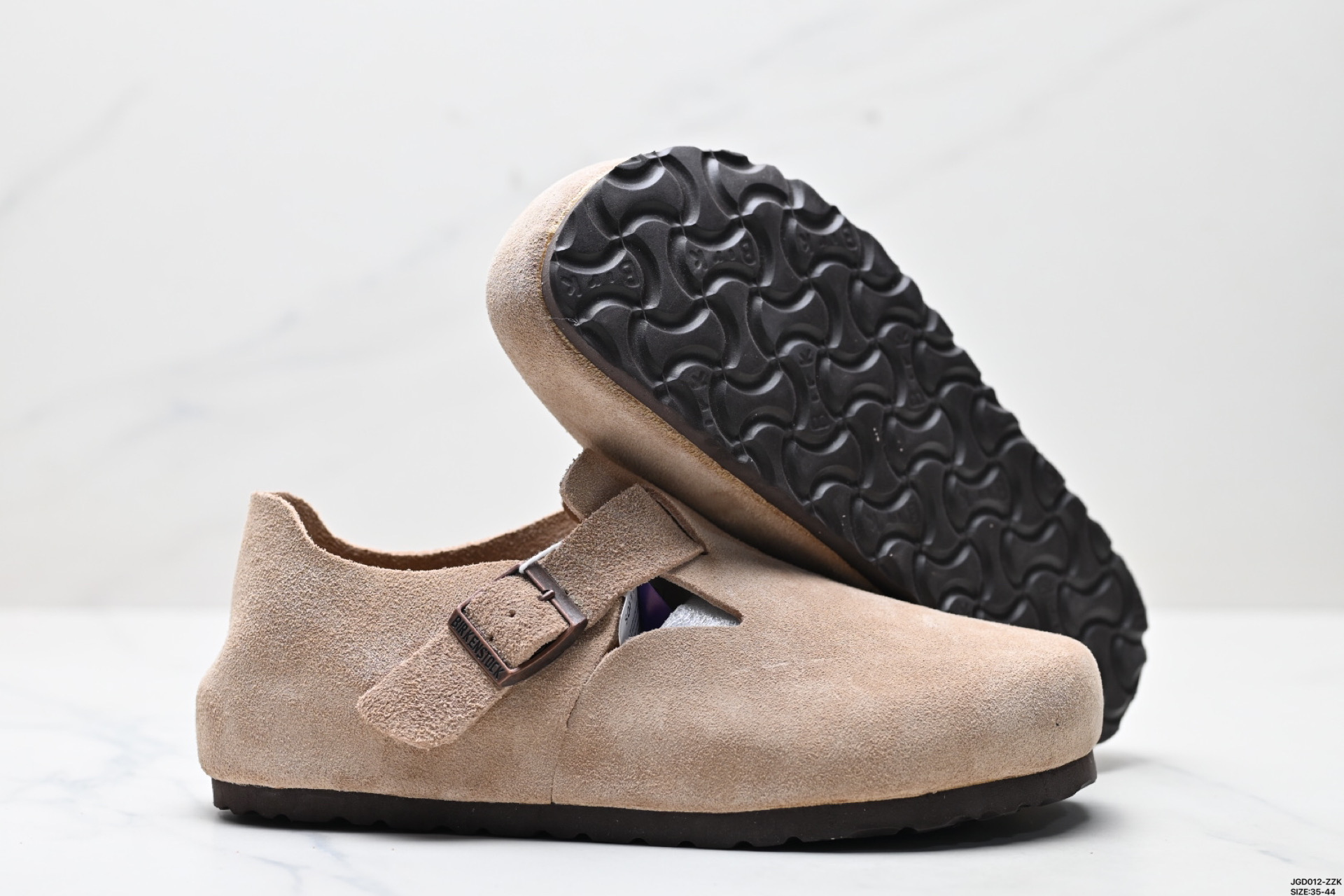 勃肯Birkenstock Boston Suede Shearling 波士顿系列士低帮包头露跟休闲鞋