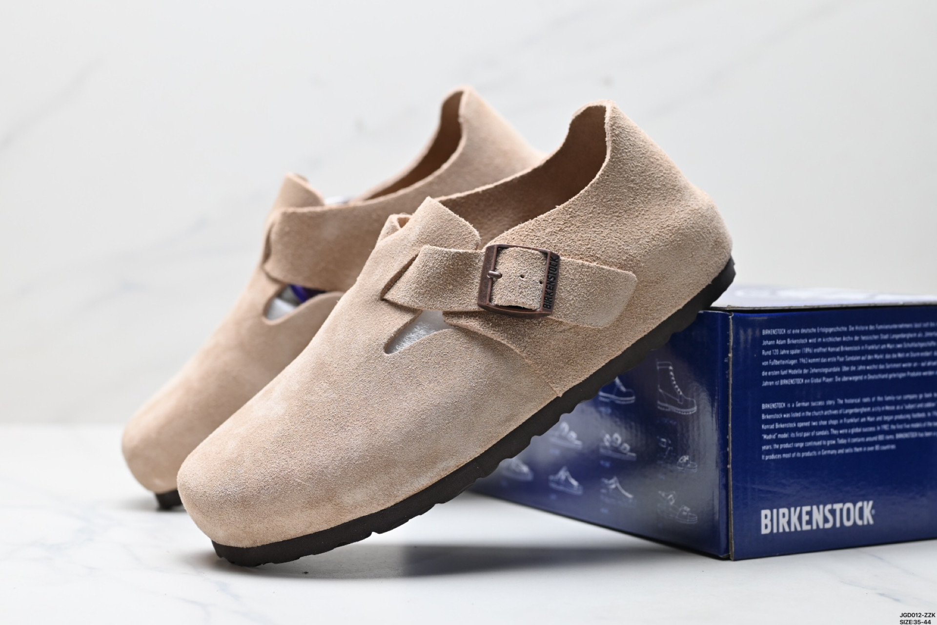 勃肯Birkenstock Boston Suede Shearling 波士顿系列士低帮包头露跟休闲鞋