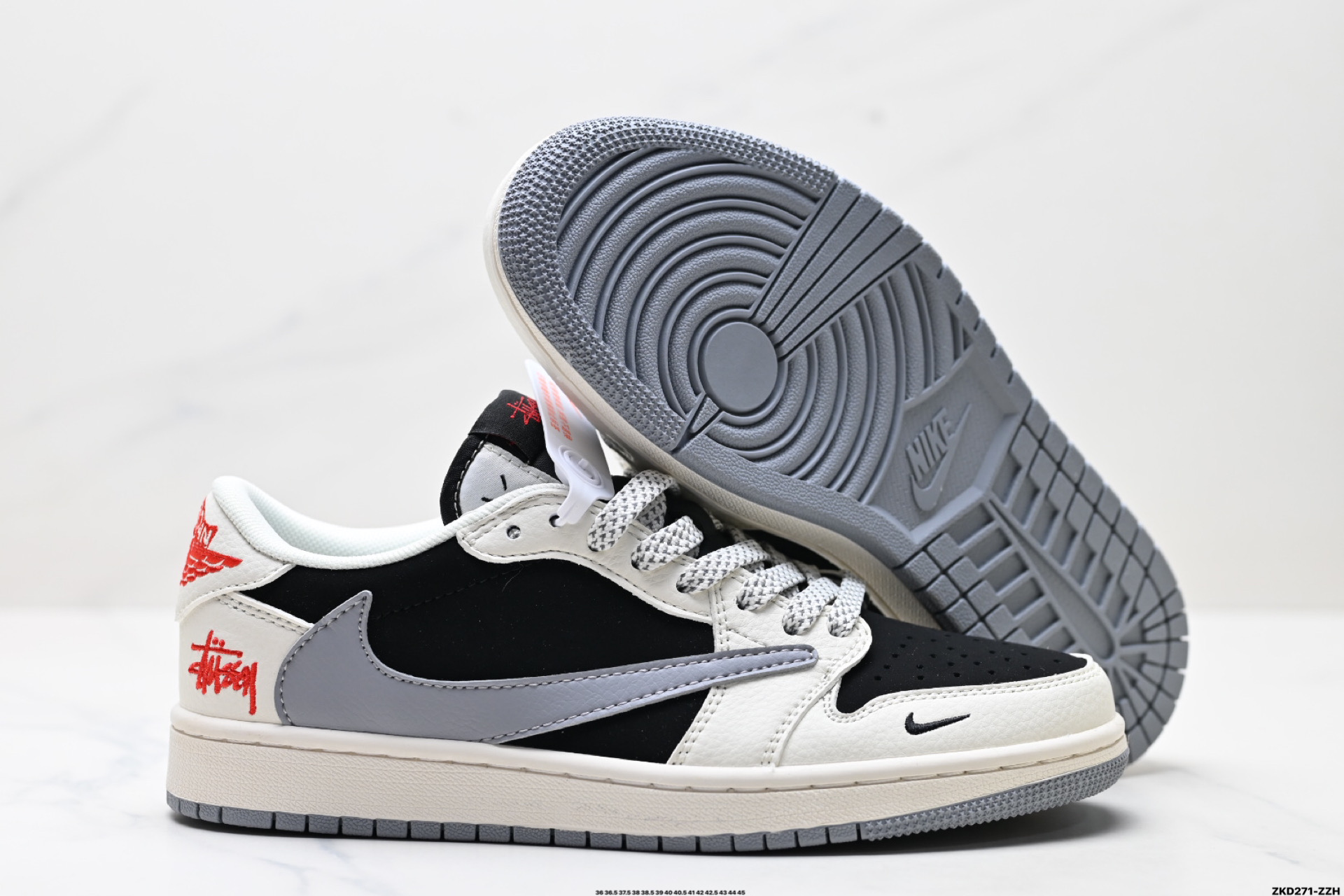 AJ1倒勾Travis Scott x Air Jordan 1 ” Reverse Mocha “ AJ1乔1 TS 闪电 联名倒钩 低帮文化篮球鞋  XZ6188-575