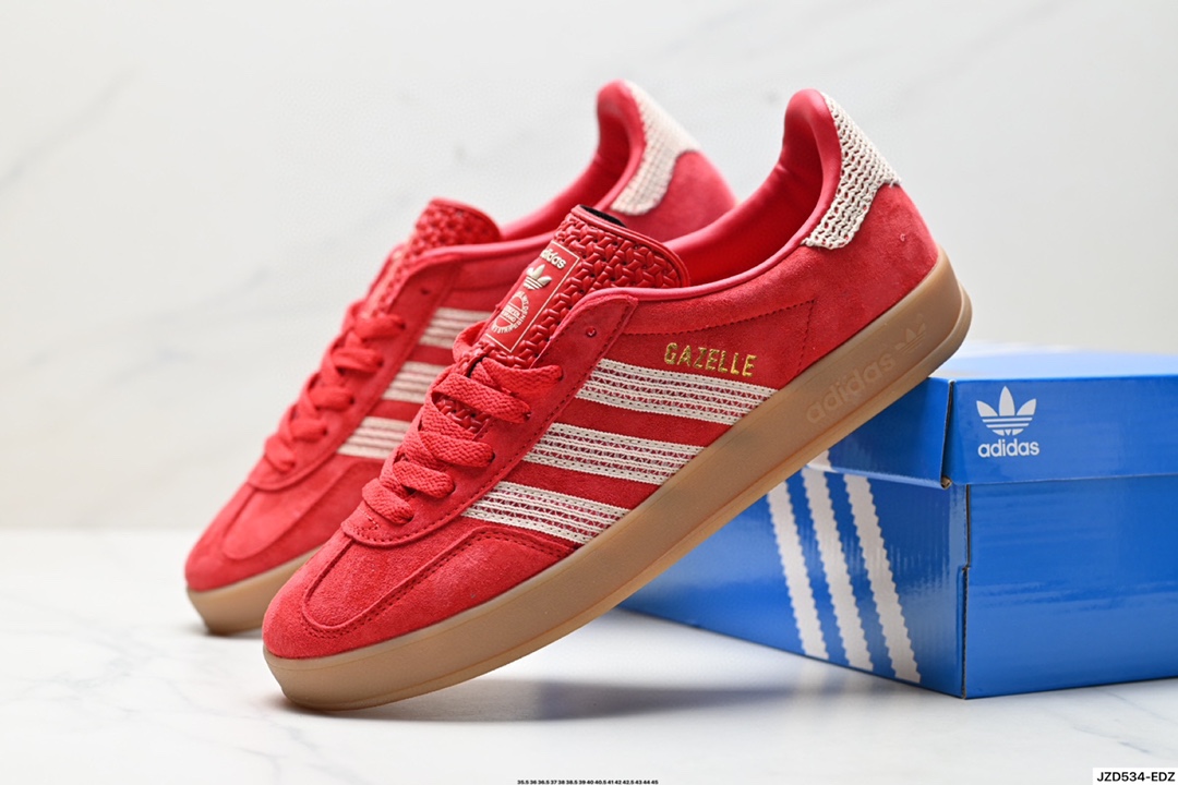 adidas Originals Gazelle INdoor 三叶草休闲防滑耐磨低帮板鞋  JI2756