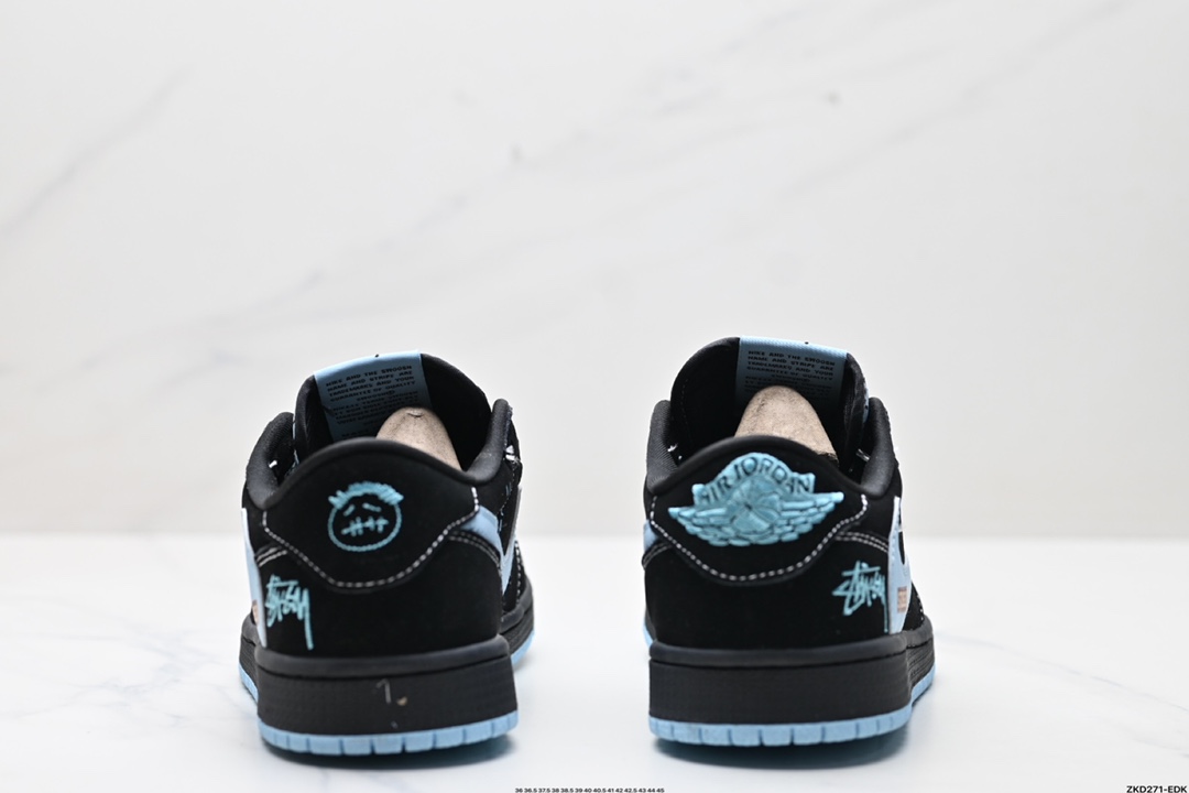 AJ1倒勾Travis Scott x Air Jordan 1 ” Reverse Mocha “ AJ1乔1 TS 闪电 联名倒钩 低帮文化篮球鞋 XS2024-008