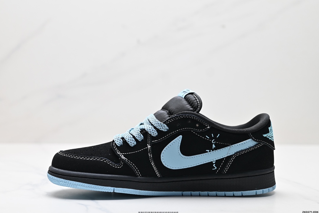 AJ1倒勾Travis Scott x Air Jordan 1 ” Reverse Mocha “ AJ1乔1 TS 闪电 联名倒钩 低帮文化篮球鞋 XS2024-008