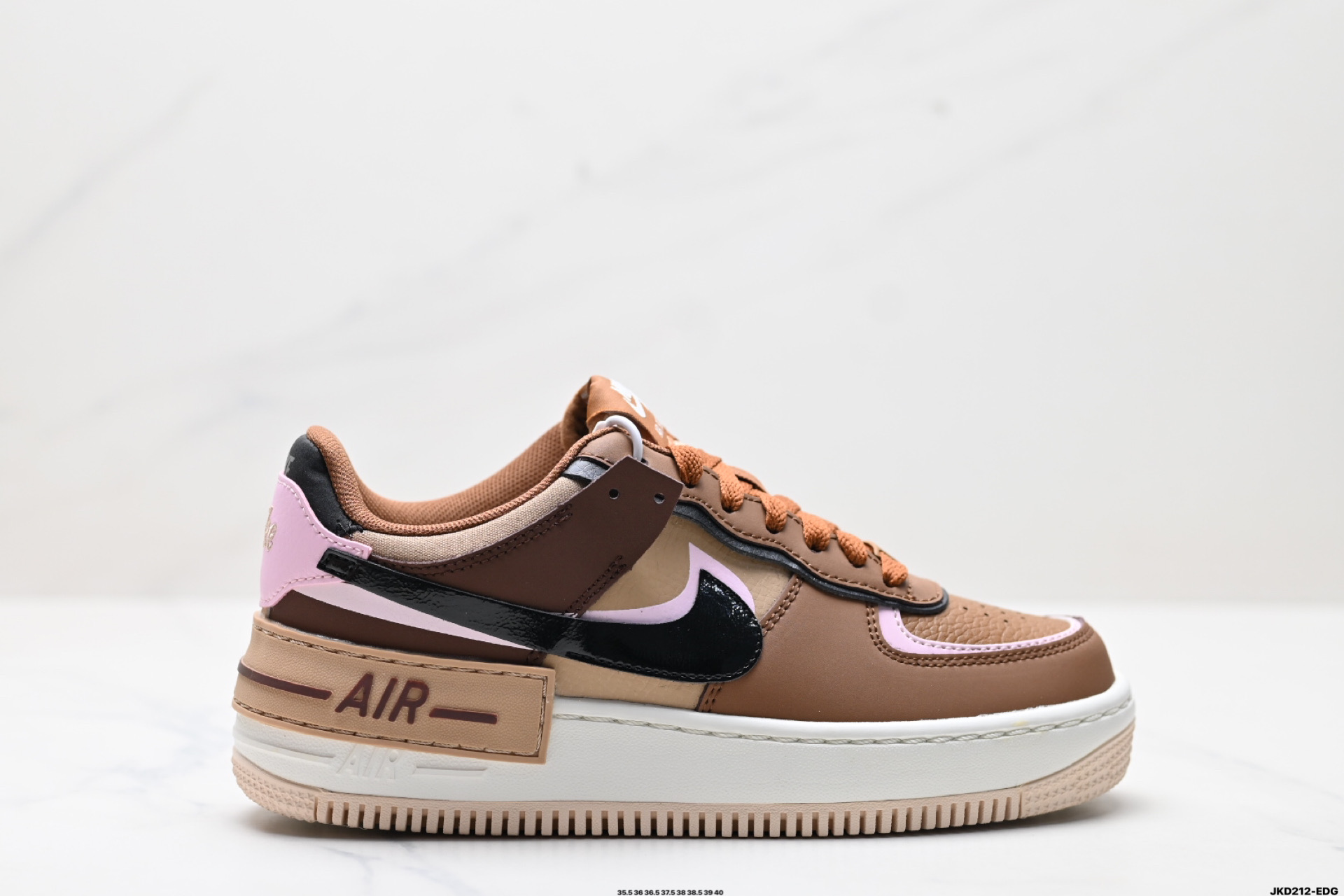 170 耐克NIKE WMNS Air Force 1 Shadow全新少女系解构主义设计 马卡龙空军一号轻量增高低帮百搭板鞋  DZ1847-400