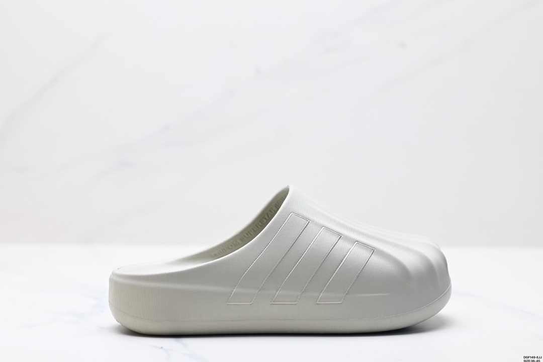 阿迪达斯Adidas Adilette Clogs Mule 莱特穆勒系列休闲运动室内外涉水包头露跟凉鞋式洞洞拖鞋 IE0754