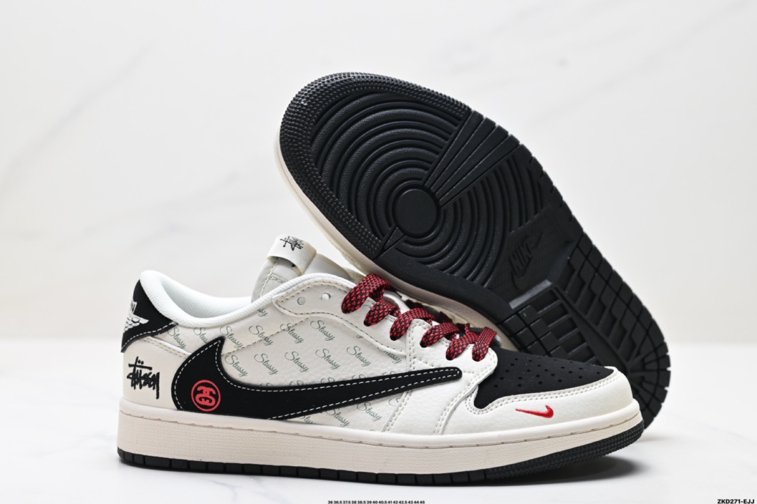 AJ1倒勾Travis Scott x Air Jordan 1 ” Reverse Mocha “ AJ1乔1 TS 闪电 联名倒钩 低帮文化篮球鞋  XS6089-511
