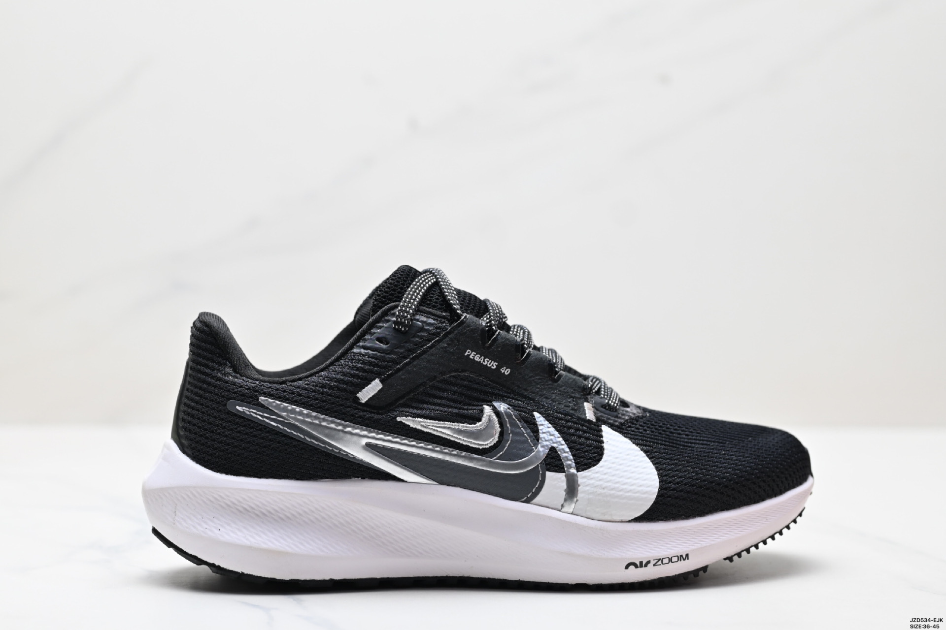 \n真标Nike Zoom Pegasus  登月代系列网面透气缓震疾速跑鞋 原档案数据开发纸版楦型 内里嵌入定型海绵 中底搭载前Zoom 全掌React配置鞋 \n货号:FB-YD\nSize:-\nID:JZD-EJK