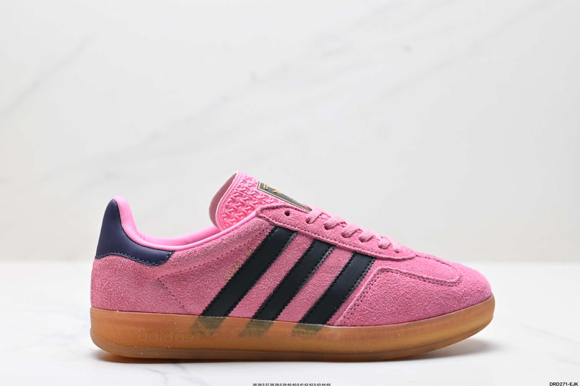 \n真标adidas Originals Gazelle Indoor三叶草休闲防滑耐磨低帮板鞋\n官方货号:IEQD\n尺码: .   .   .   .   . \nID:DRD-EJK