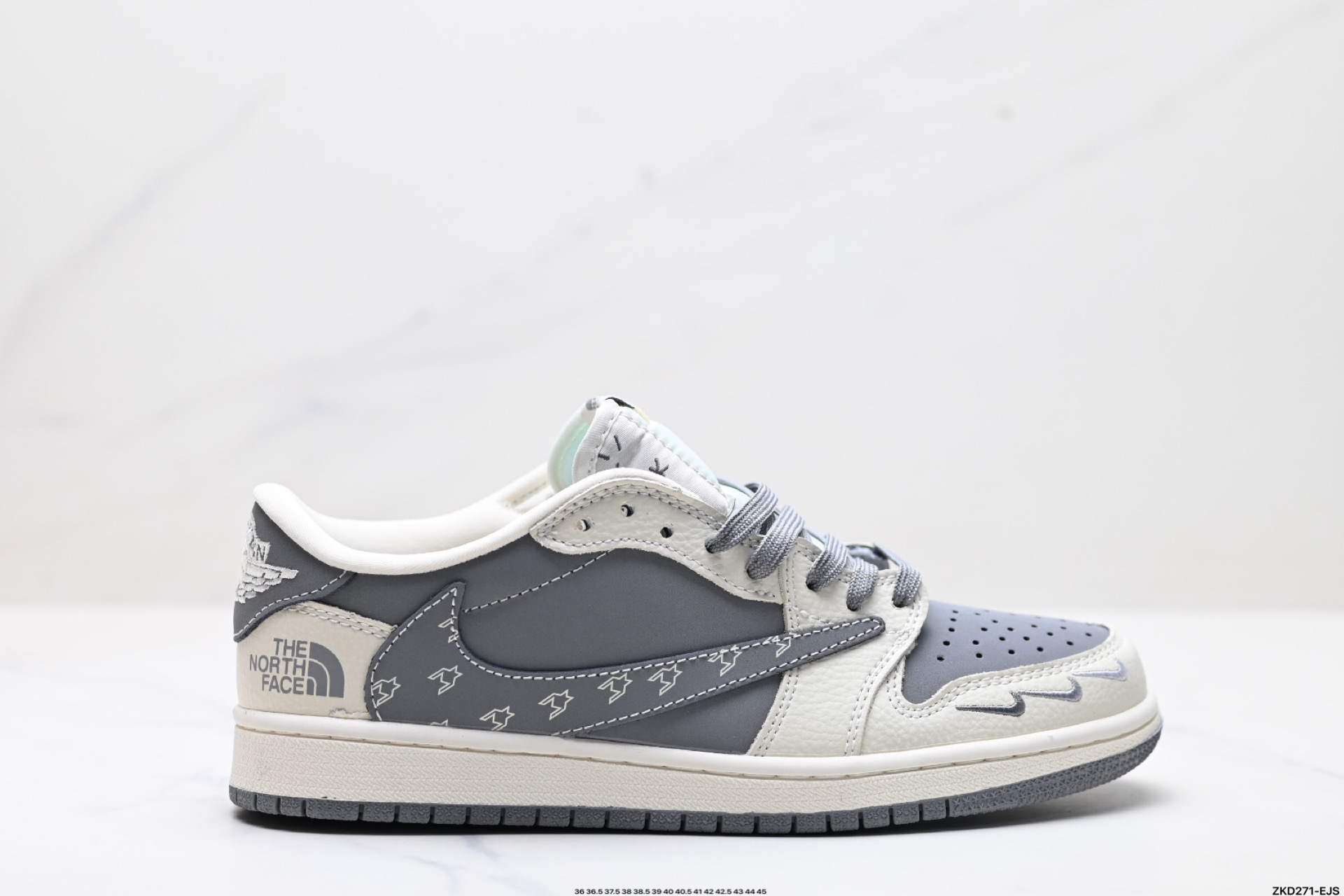 AJ1倒勾Travis Scott x Air Jordan 1 ” Reverse Mocha “ AJ1乔1 TS 闪电 联名倒钩 低帮文化篮球鞋  XS2024-011