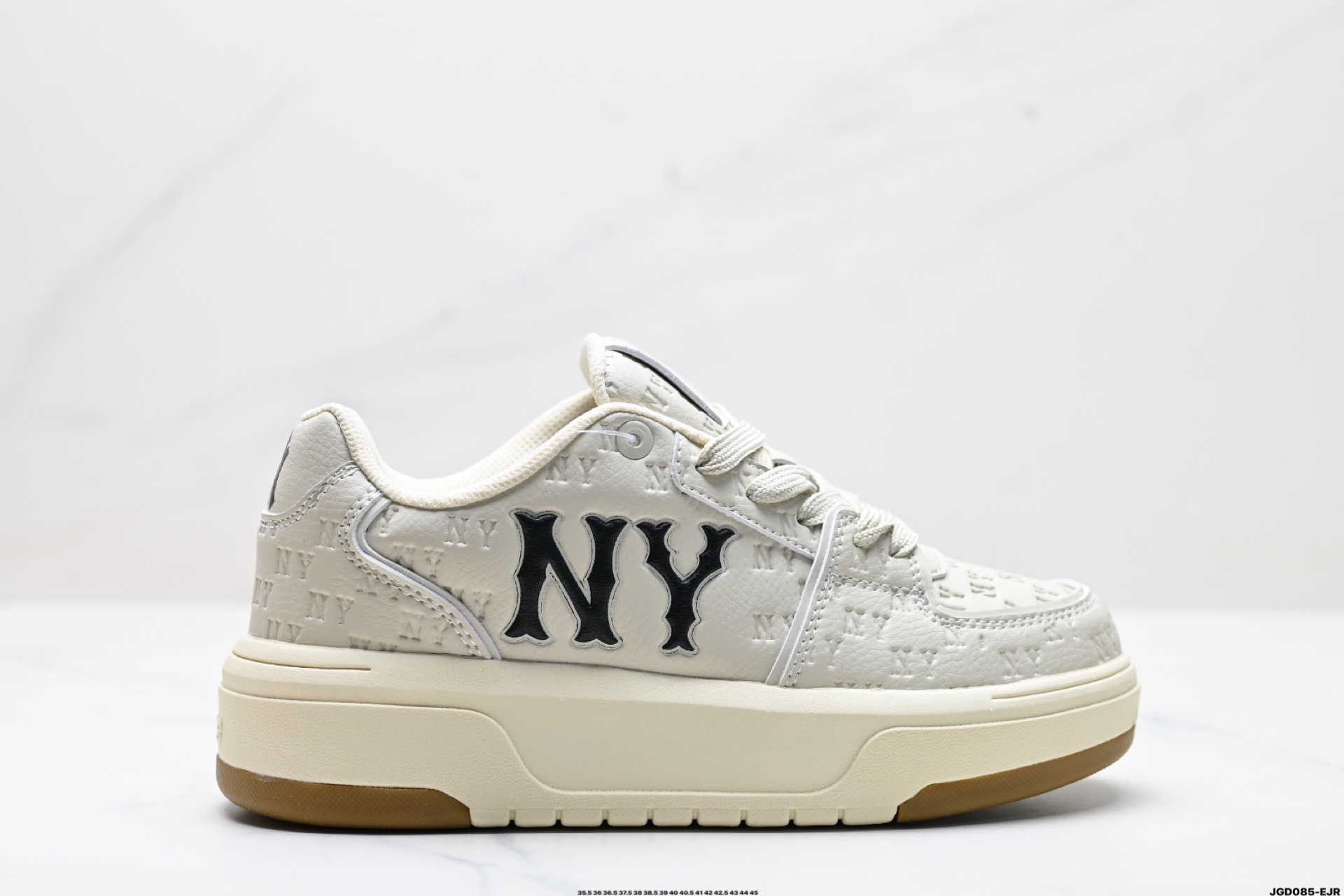 MLB Chunky Liner New York Yankees学长鞋系列低帮老爹风轻量增高厚底百搭休闲运动慢跑鞋 3ASXE015N