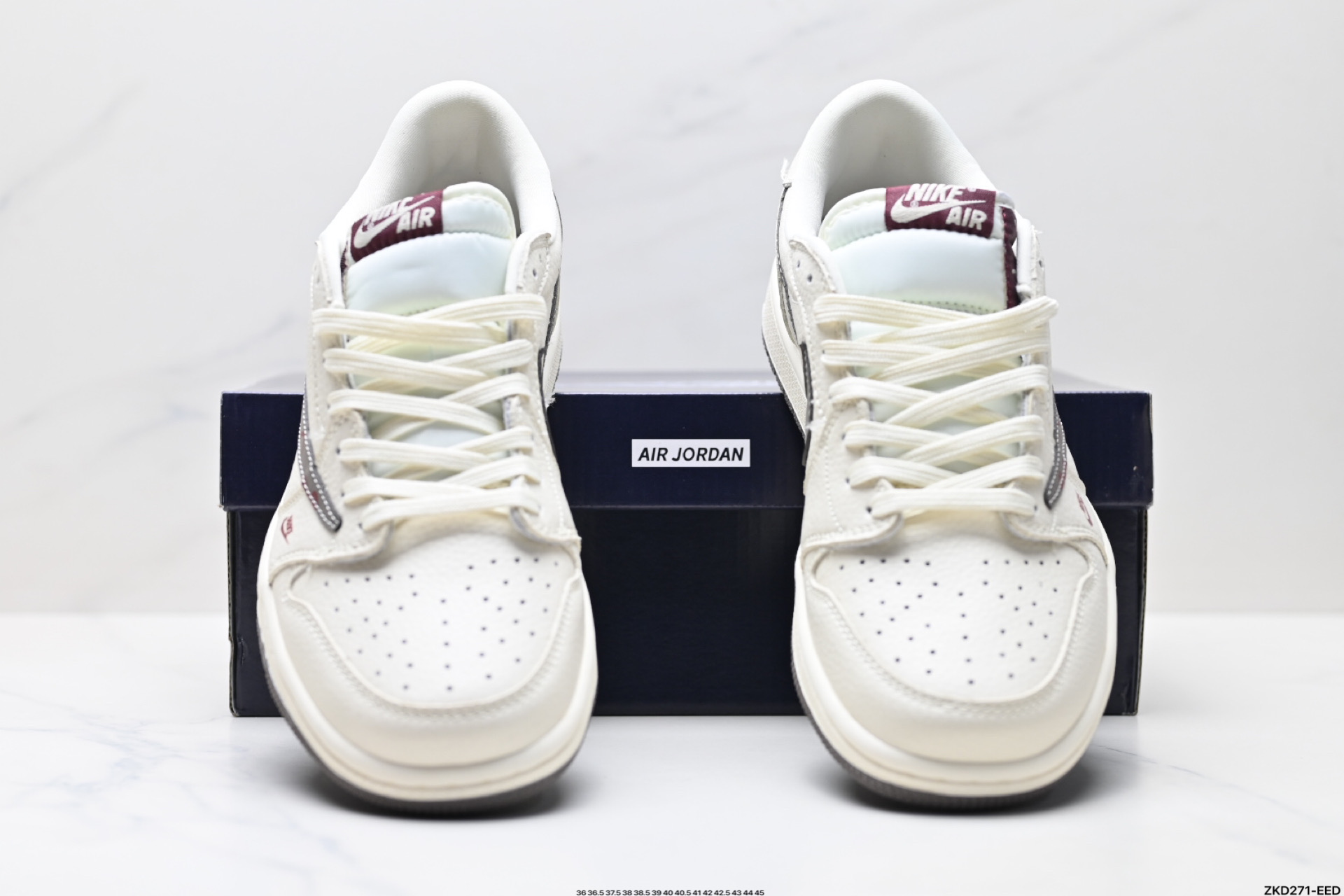 280 AJ1倒勾Travis Scott x Air Jordan 1 ” Reverse Mocha “ AJ1乔1 TS 闪电 联名倒钩 低帮文化篮球鞋  LD2025-004