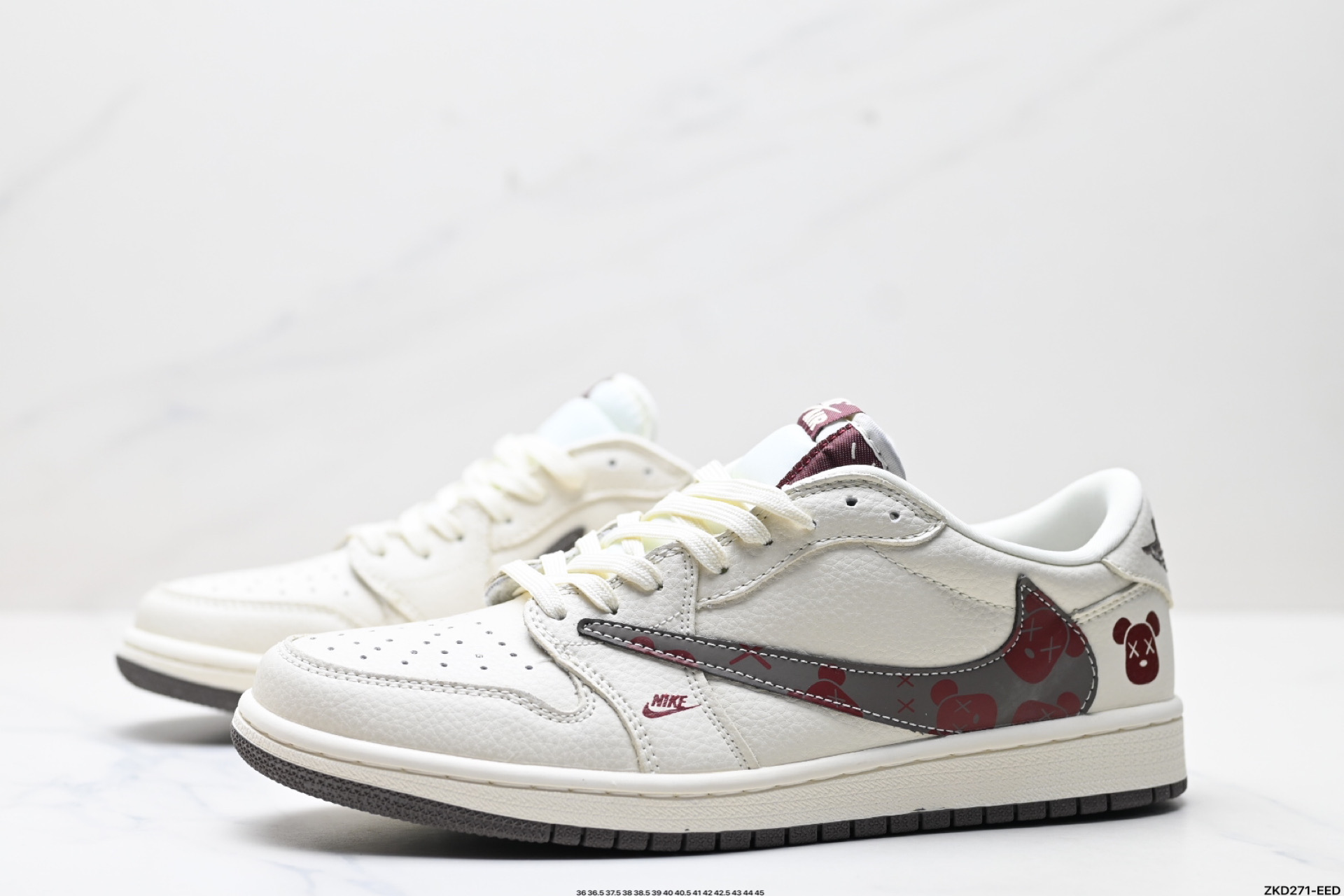280 AJ1倒勾Travis Scott x Air Jordan 1 ” Reverse Mocha “ AJ1乔1 TS 闪电 联名倒钩 低帮文化篮球鞋  LD2025-004
