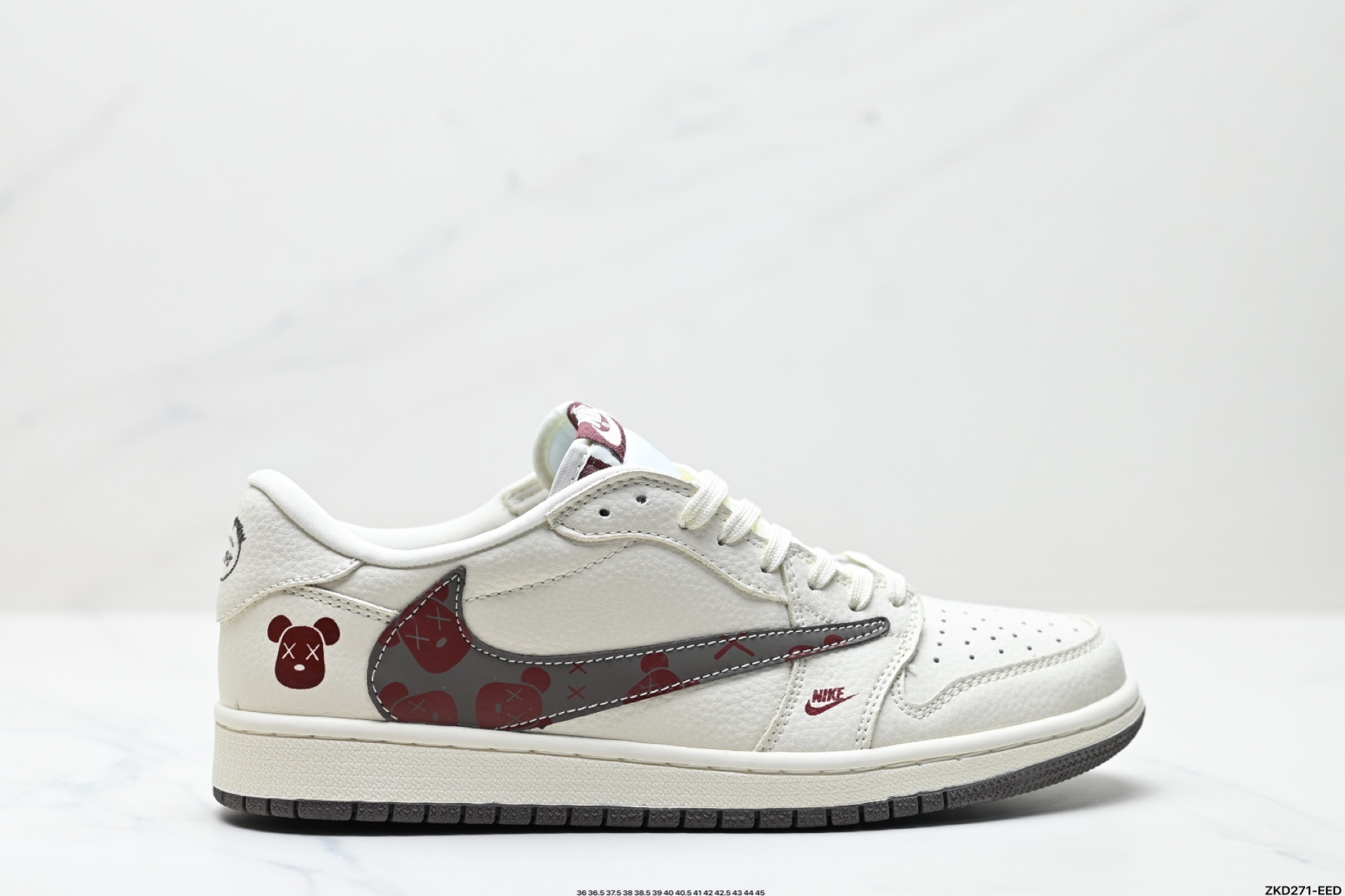 280 AJ1倒勾Travis Scott x Air Jordan 1 ” Reverse Mocha “ AJ1乔1 TS 闪电 联名倒钩 低帮文化篮球鞋  LD2025-004