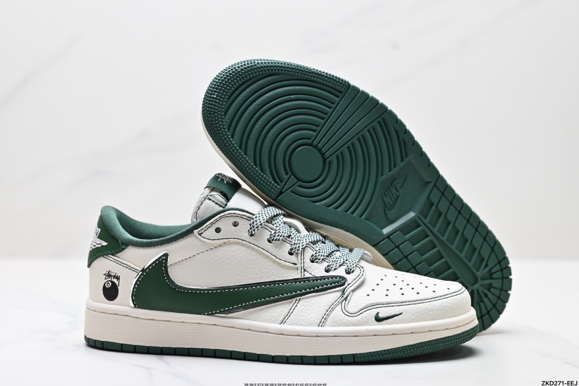 280 AJ1倒勾Travis Scott x Air Jordan 1 ” Reverse Mocha “ AJ1乔1 TS 闪电 联名倒钩 低帮文化篮球鞋   ZH2598-243