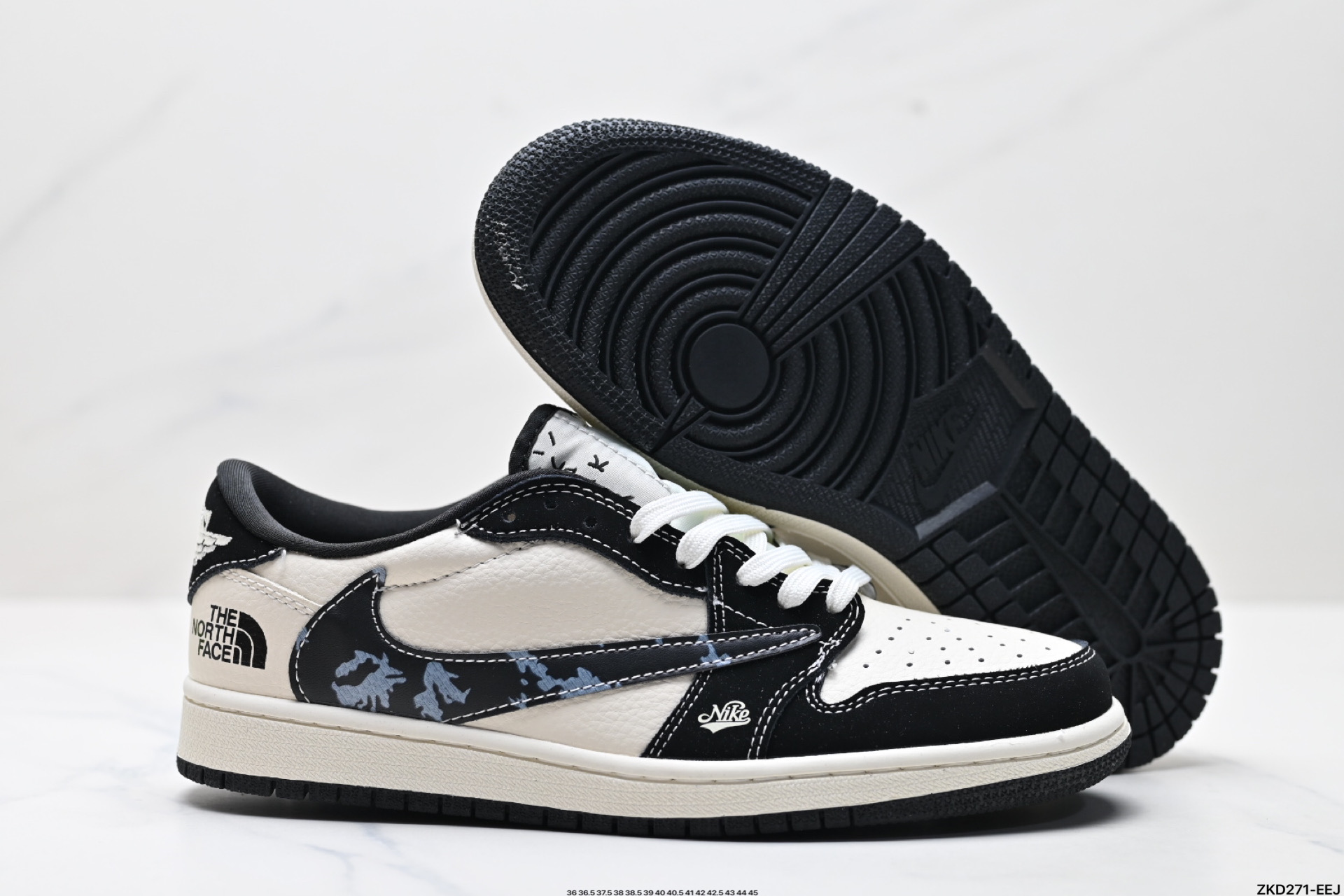 280 AJ1倒勾Travis Scott x Air Jordan 1 ” Reverse Mocha “ AJ1乔1 TS 闪电 联名倒钩 低帮文化篮球鞋  XS2024-021
