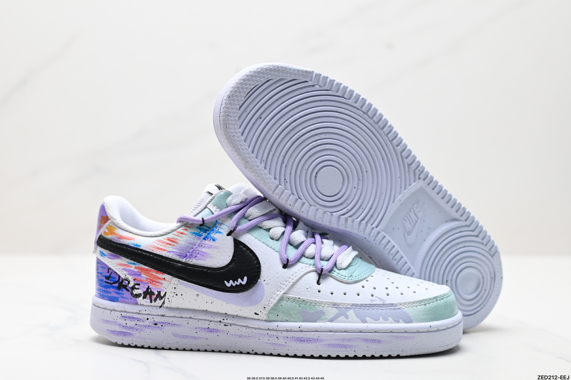 270 NIKE COURT VISION LO ‘DIY’定制 低帮百搭 透气休闲运动板鞋 DH2978-077