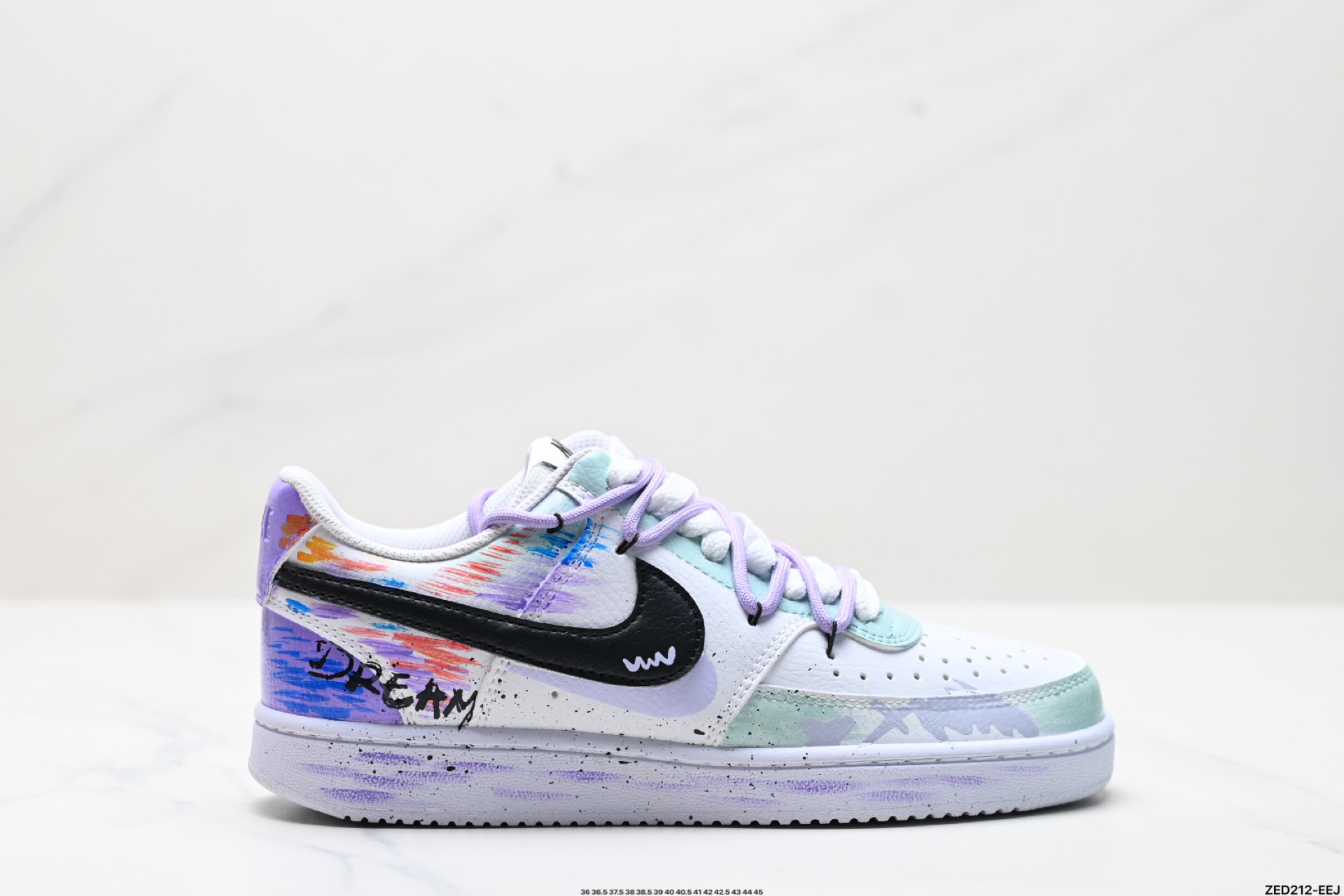 270 NIKE COURT VISION LO ‘DIY’定制 低帮百搭 透气休闲运动板鞋 DH2978-077