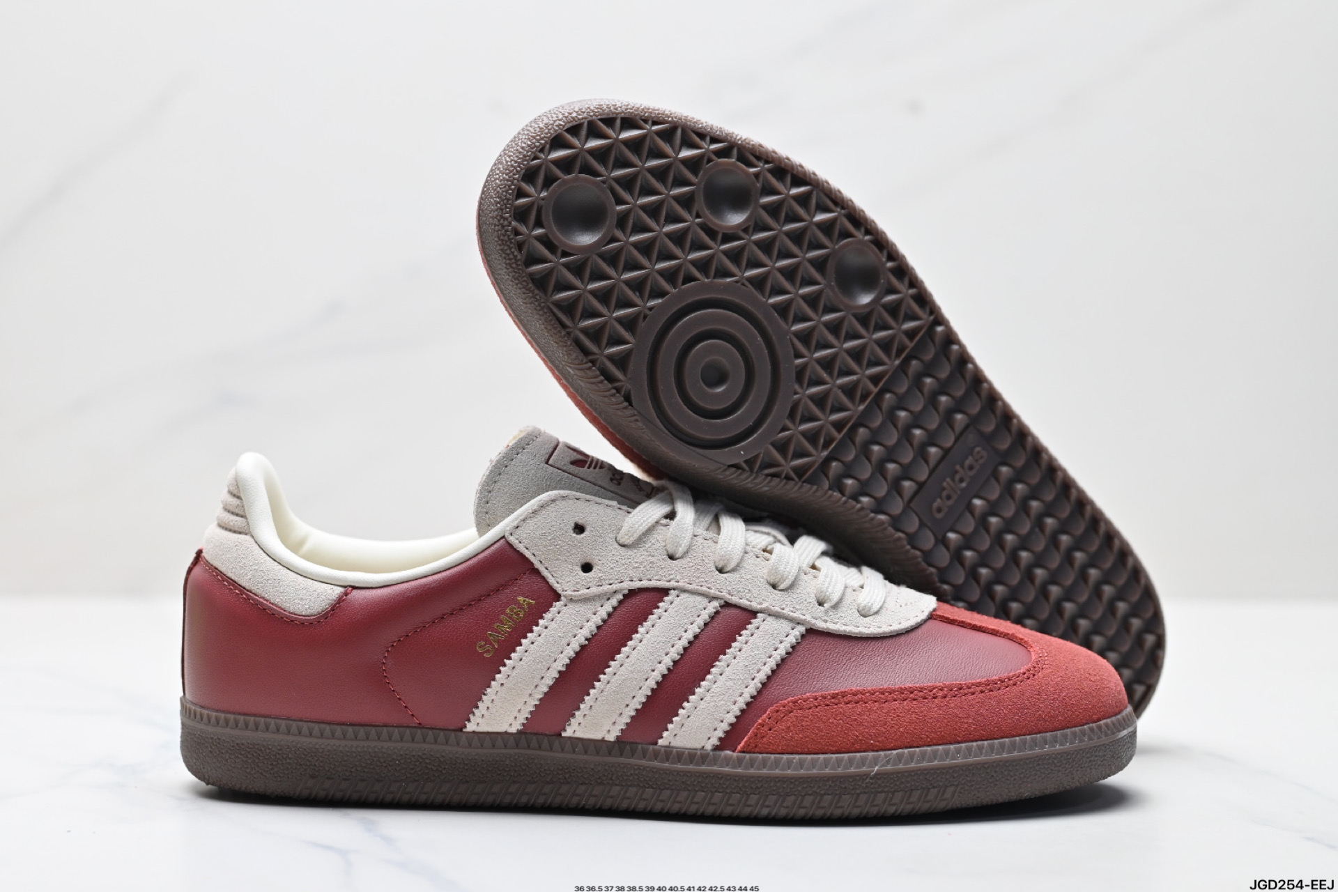 190 阿迪达斯三叶草Adidas Originals Samba OG 桑巴舞系列绅士德训足球风百搭低帮休闲运动板鞋  JI3216