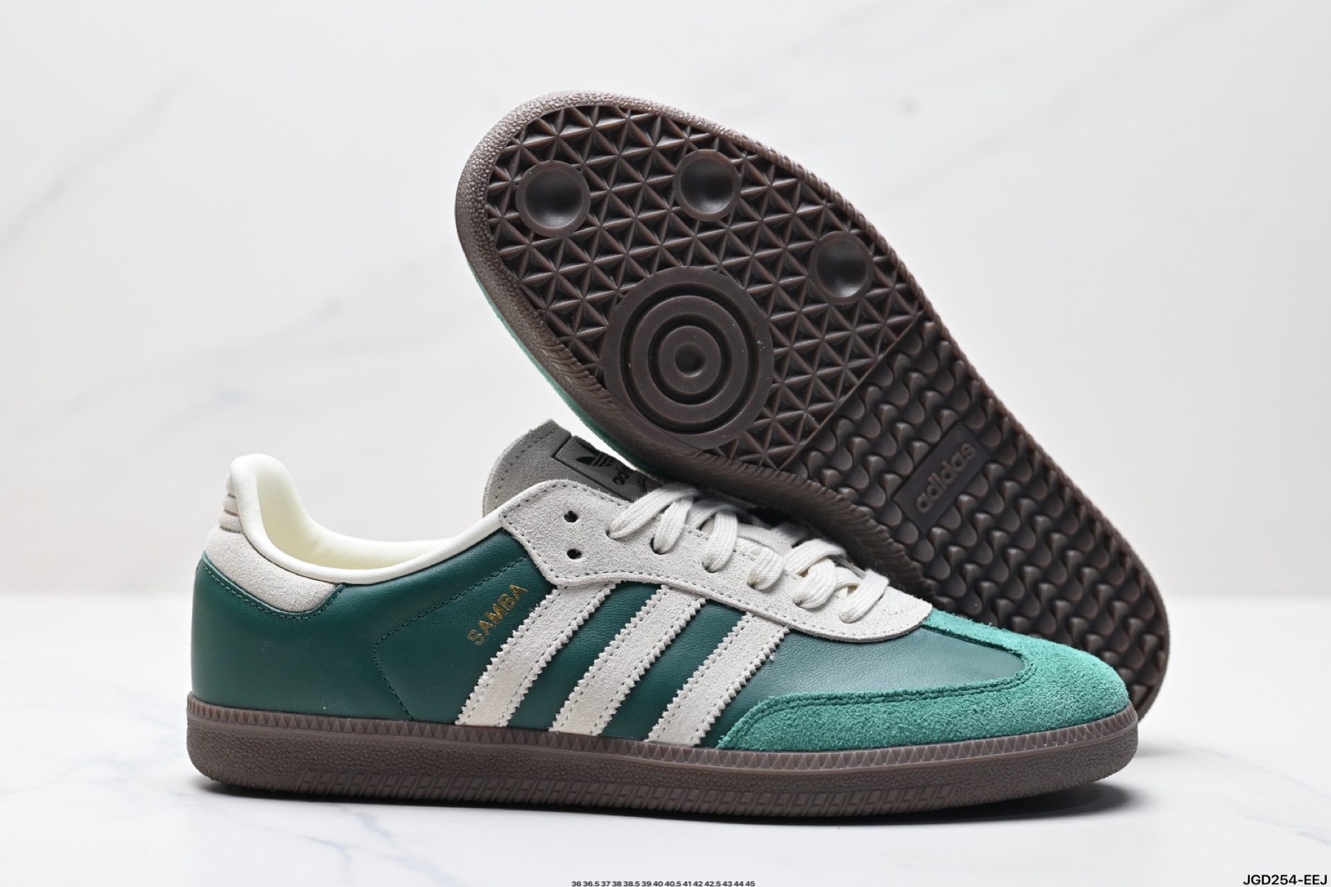 190 阿迪达斯三叶草Adidas Originals Samba OG 桑巴舞系列绅士德训足球风百搭低帮休闲运动板鞋  JI3216